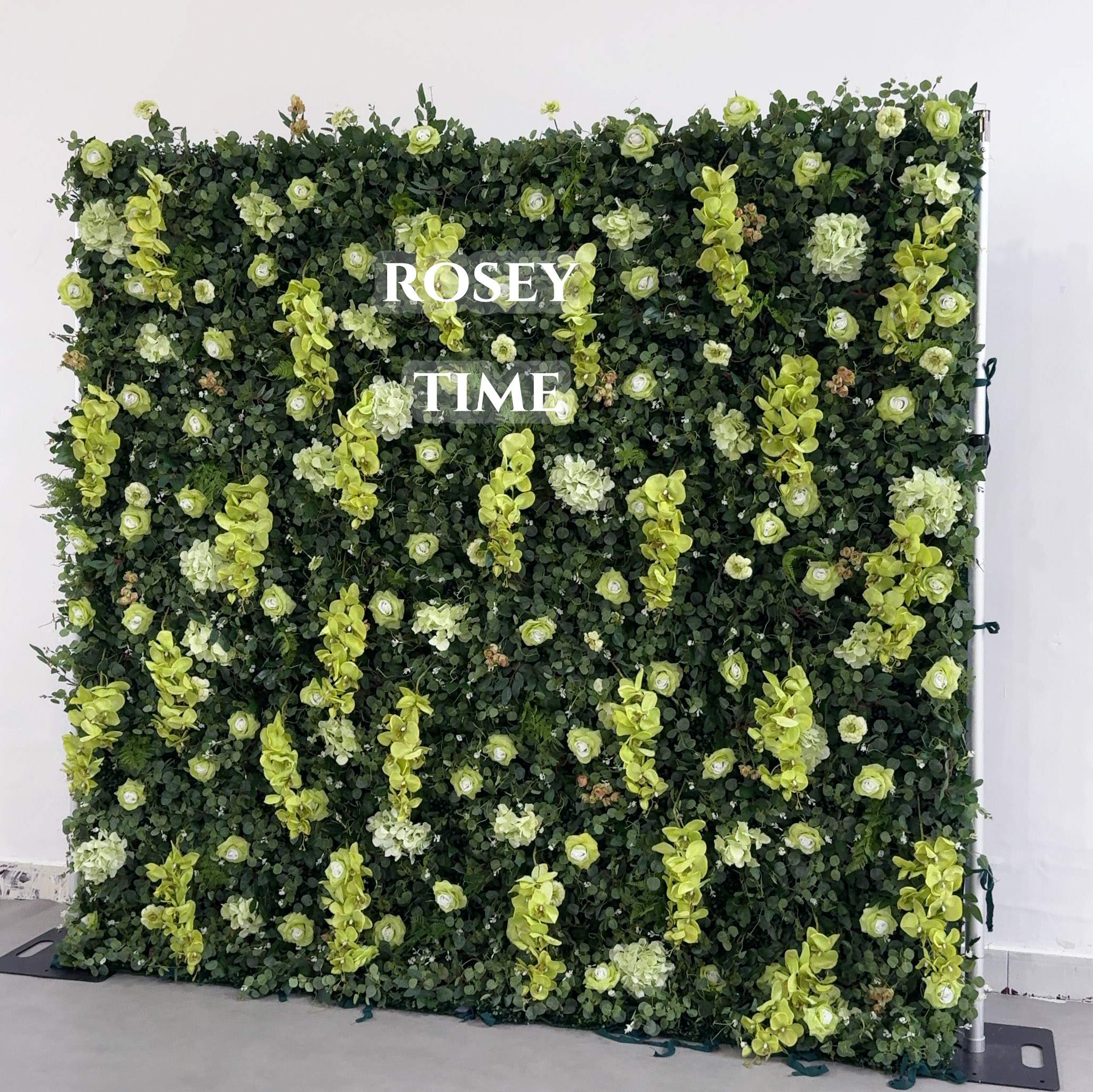 Roseytime Greenery Wall Roll Up Fabric Back #RTW210