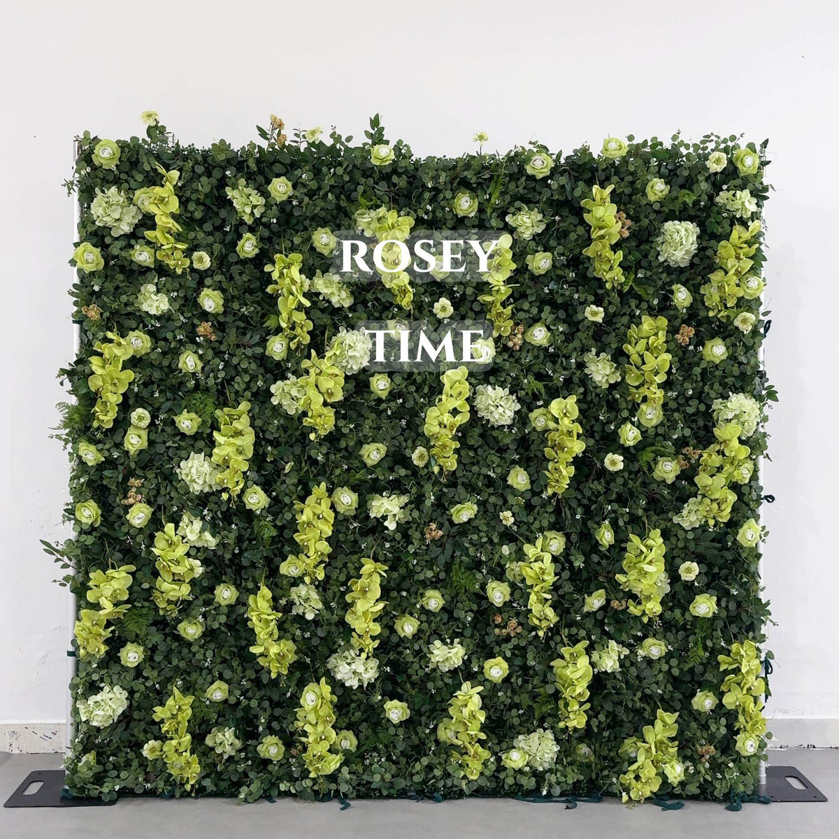 Roseytime Greenery Wall Roll Up Fabric Back #RTW210