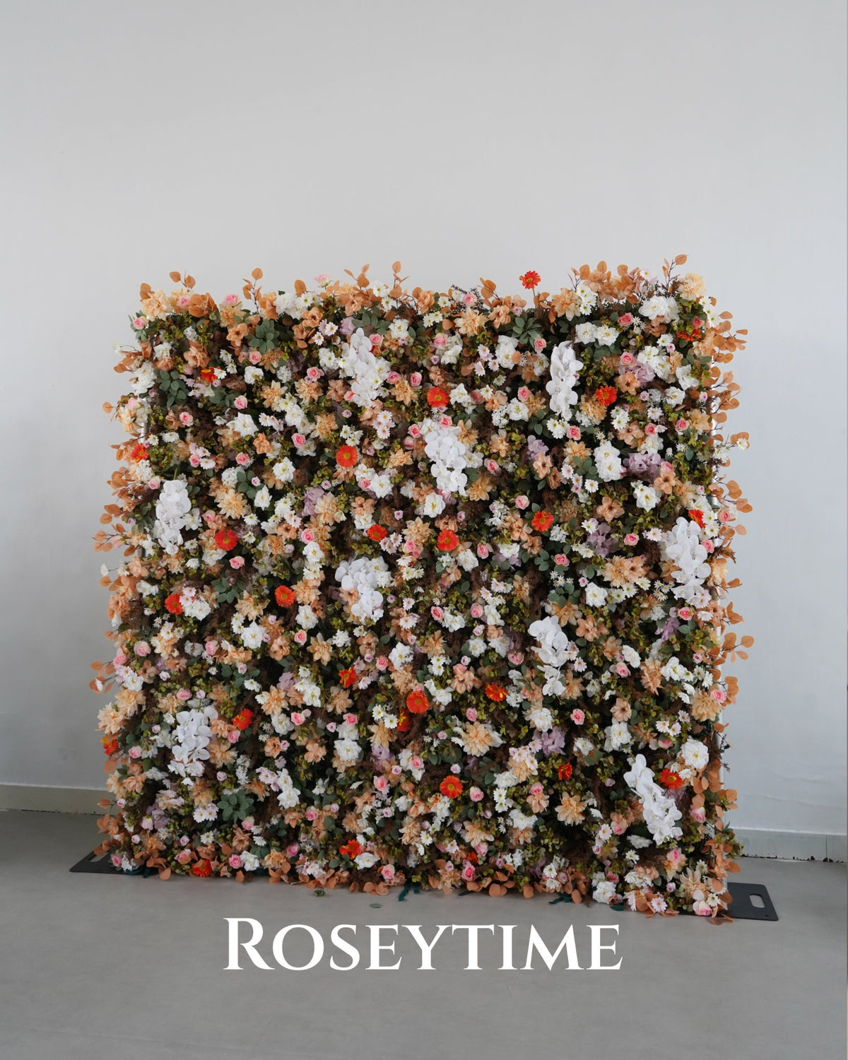 Roseytime 5D Brown Flower Wall Roll Up Fabric Back #RTW313