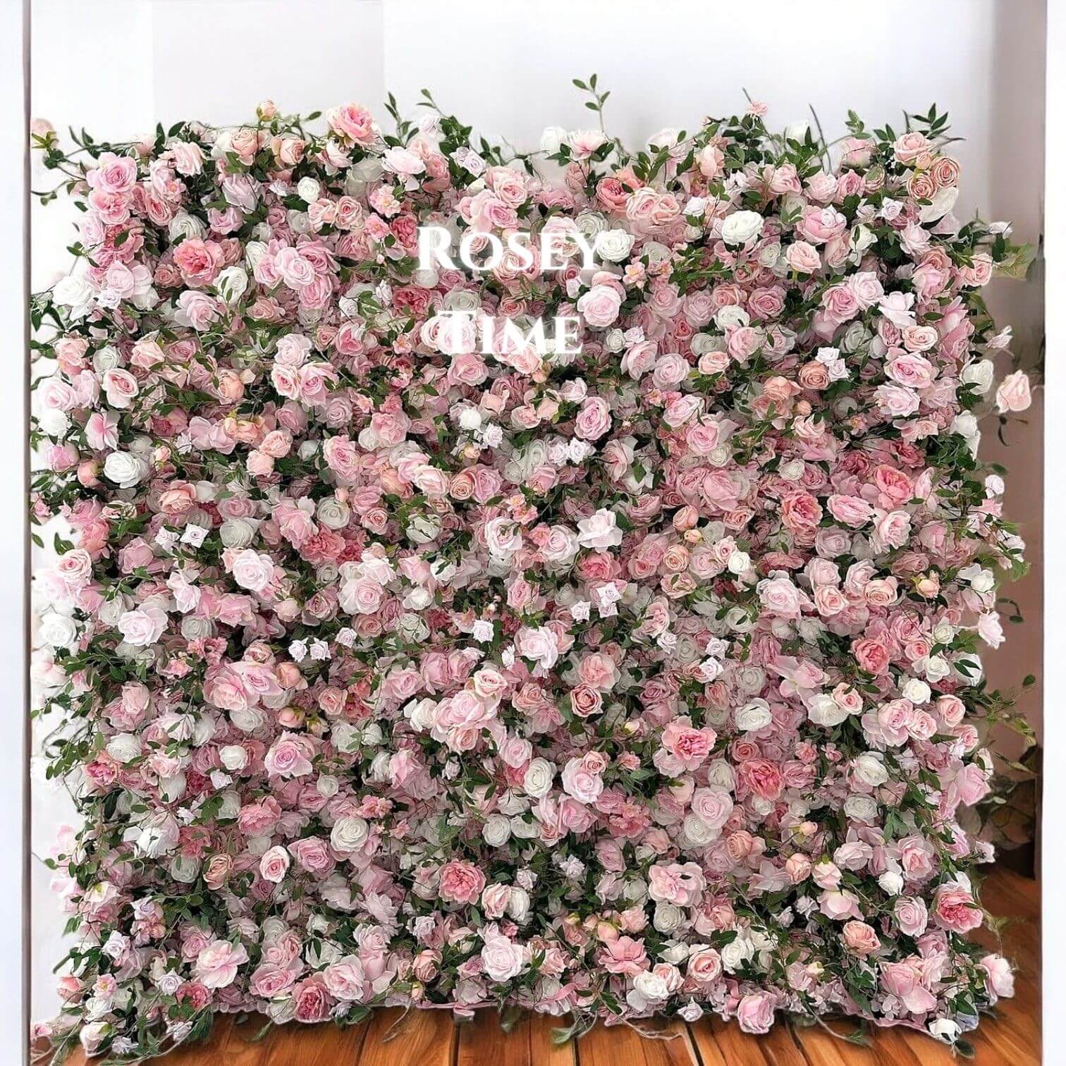 Roseytime 5D Pink Flower Wall Roll Up Fabric Back #RTW237