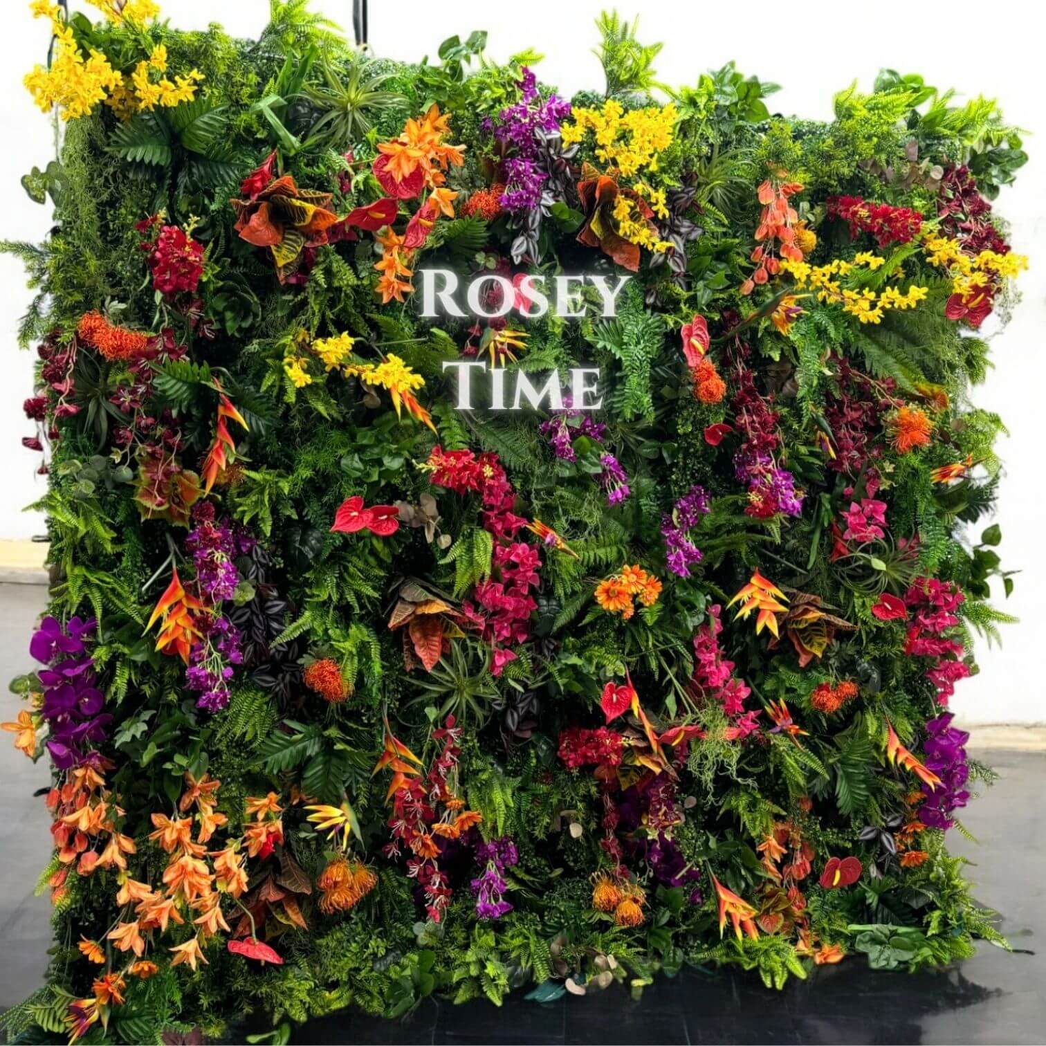 Roseytime 5D Wild Flower Greenery Wall Roll Up Fabric Back #RTW204