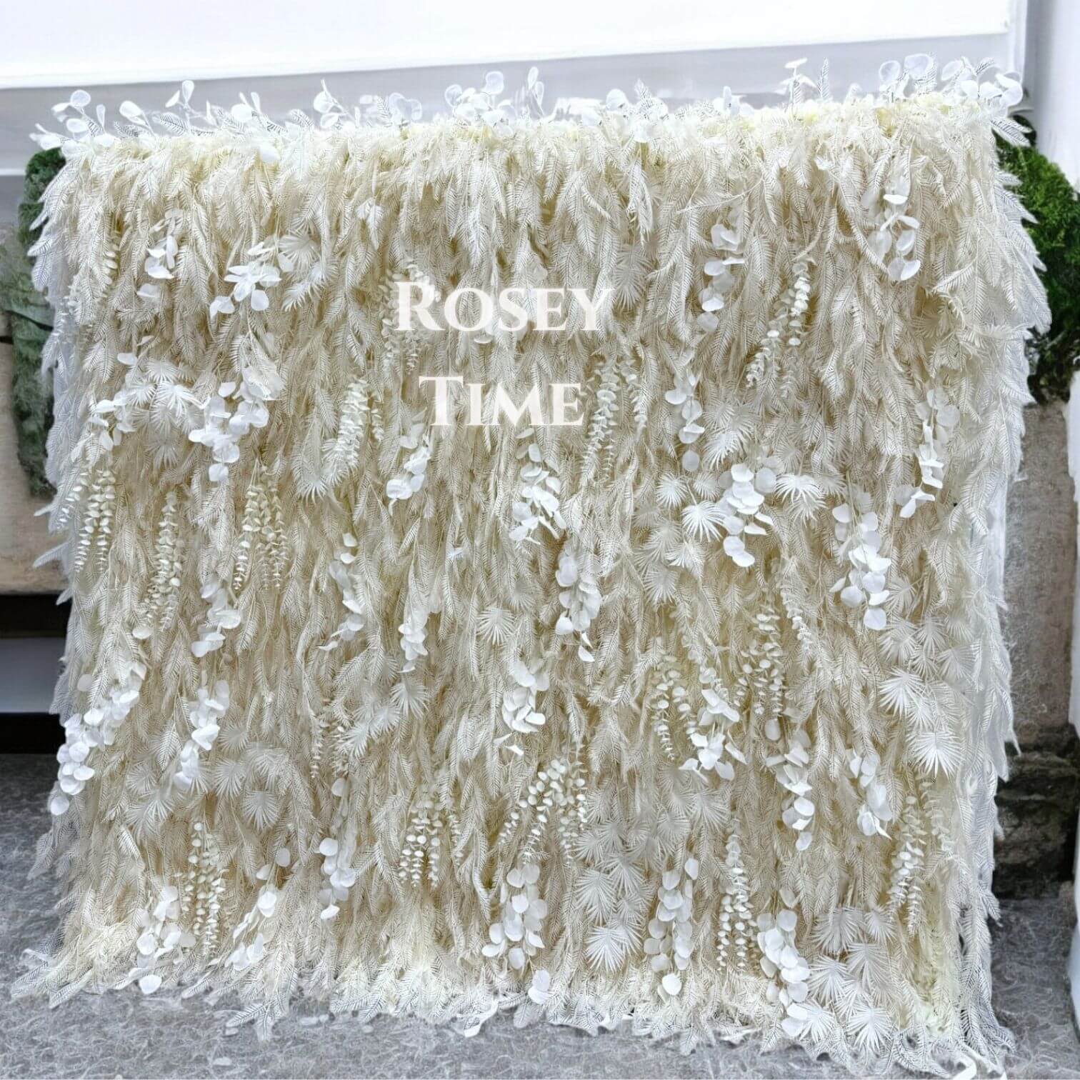 Roseytime 5D Pampas Wall Roll Up Fabric Back #RTW263
