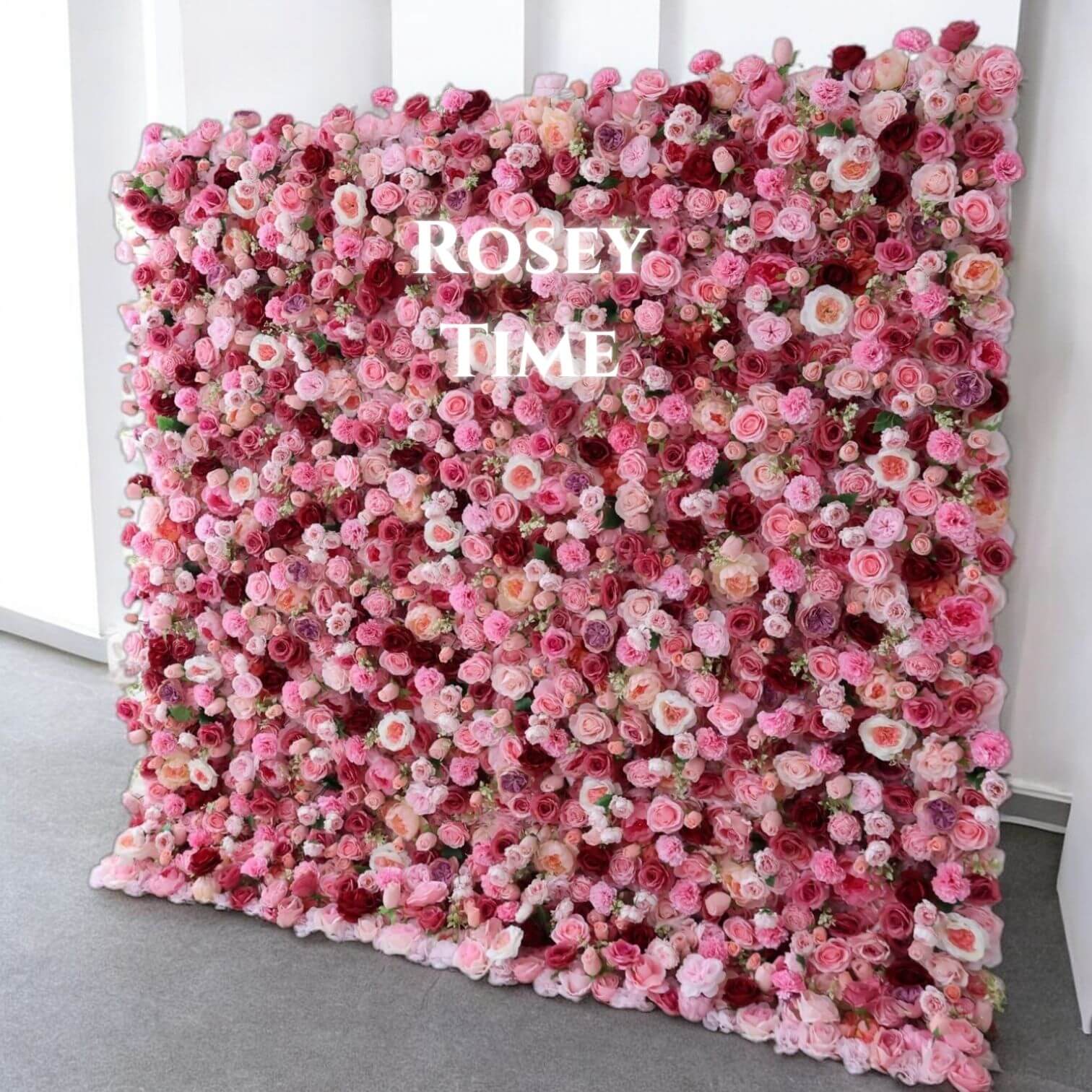 Roseytime 5D Pink Flower Wall Roll Up Fabric Back #RTW170