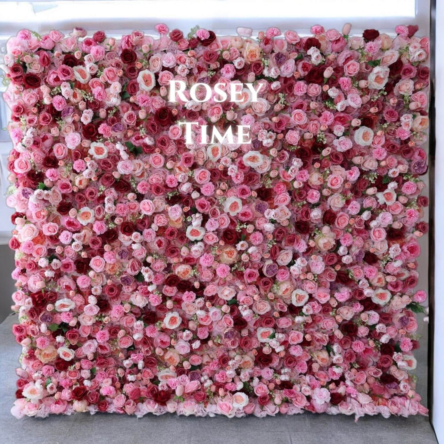 Roseytime 5D Pink Flower Wall Roll Up Fabric Back #RTW170