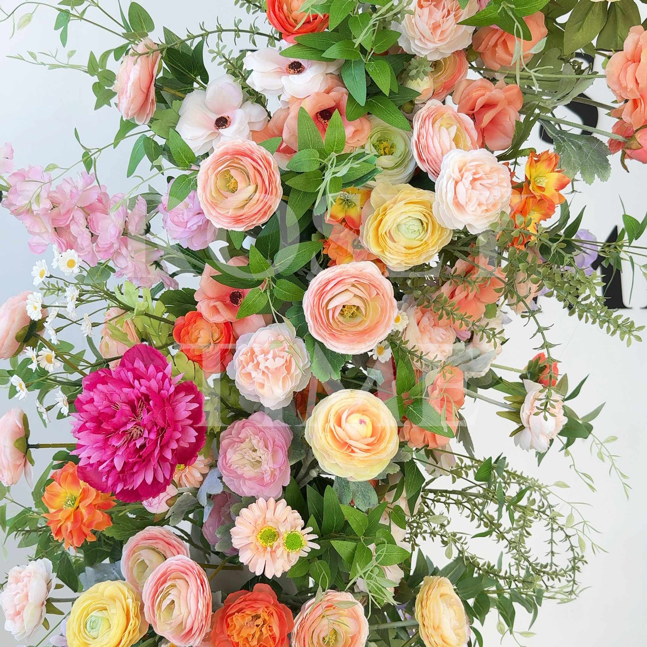 RoseyTime Wildflower Sunset Color Flower Arch n-shape Round Arch #RTA366