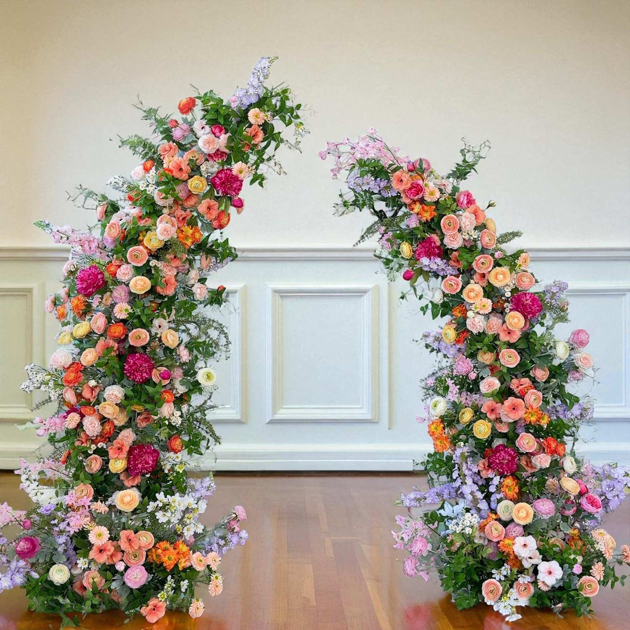 Roseytime Wild Flower Colorful Pillars Arch with Frame #RTP075