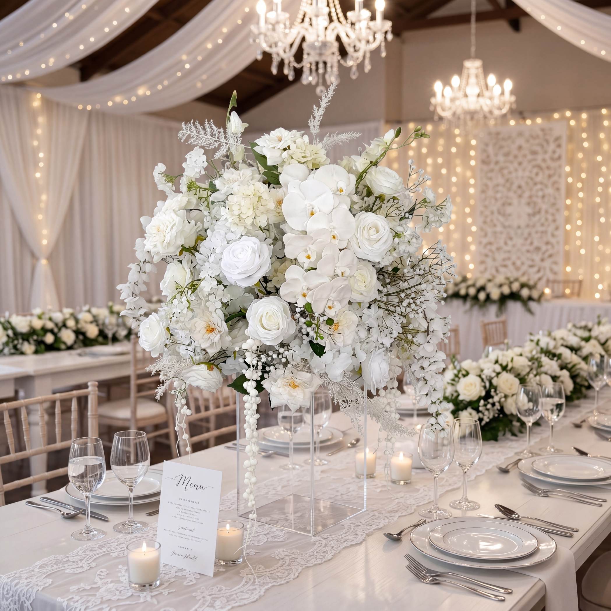 Roseytime Seraphae White&Cream Flower Ball Centerpieces #RTB112
