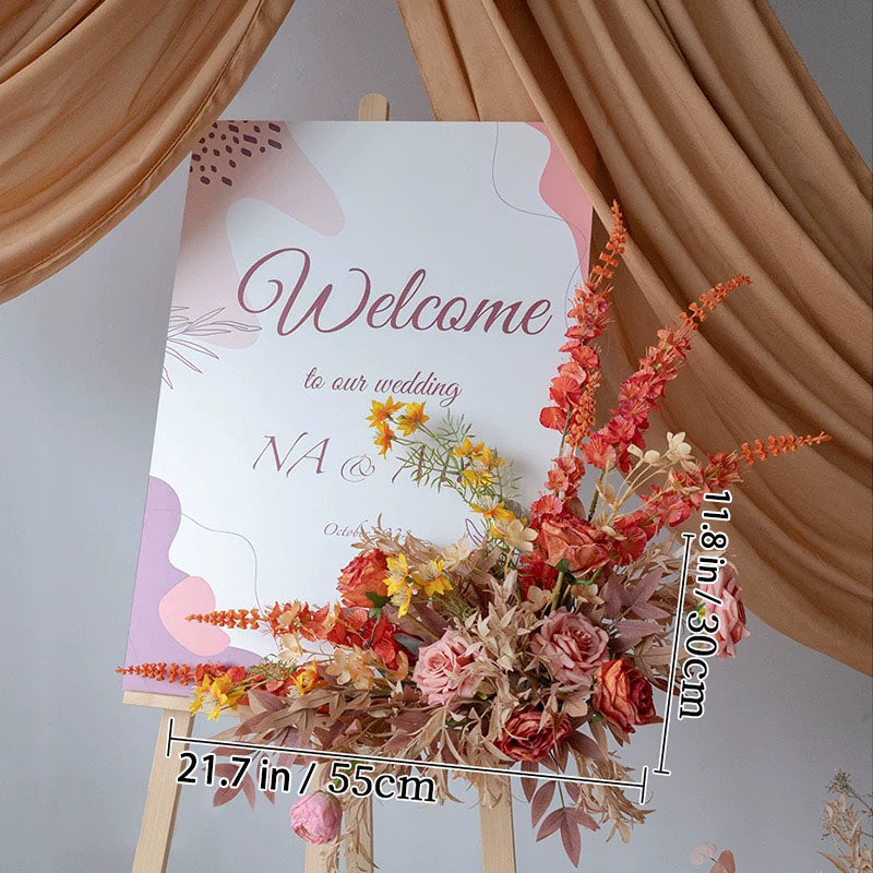 G1-Sale: Autumn Orange Arch Flowers Decor Set For Wedding&Event