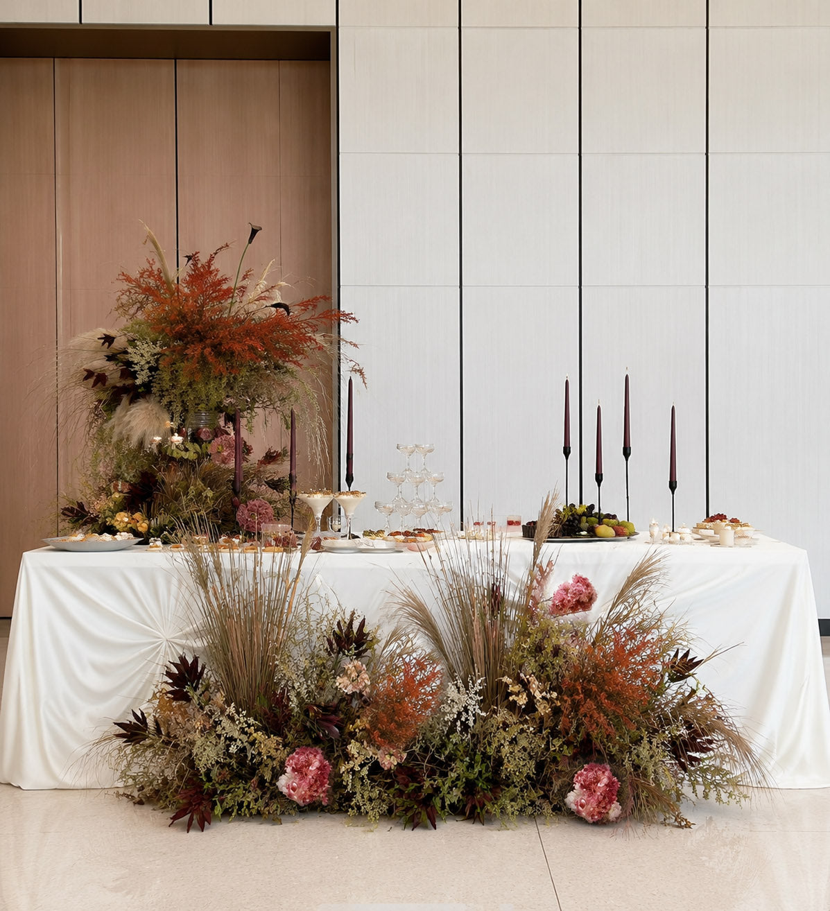 Roseytime Earthbound Floor Flower Wedding Aisle Arrangement #RTF036