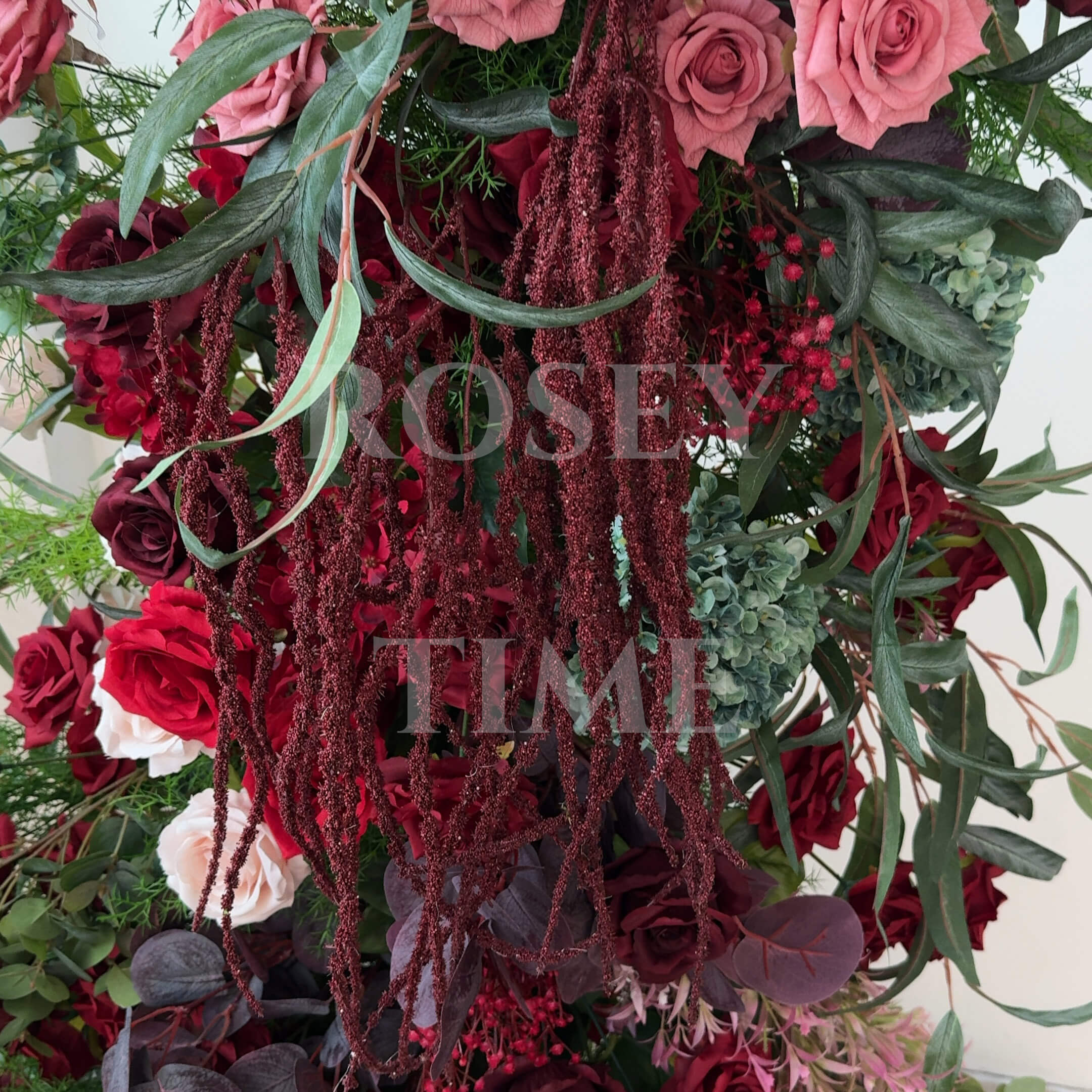 Roseytime Autumn Flower Pillars Arch With Frame #RTP088