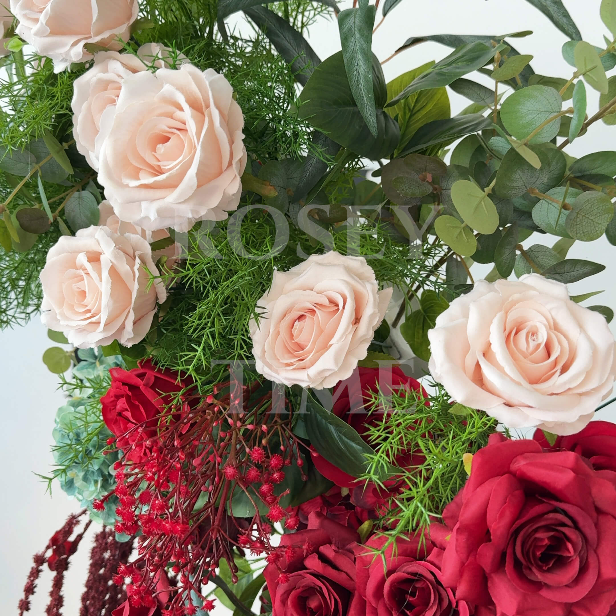 Roseytime Autumn Flower Pillars Arch With Frame #RTP088