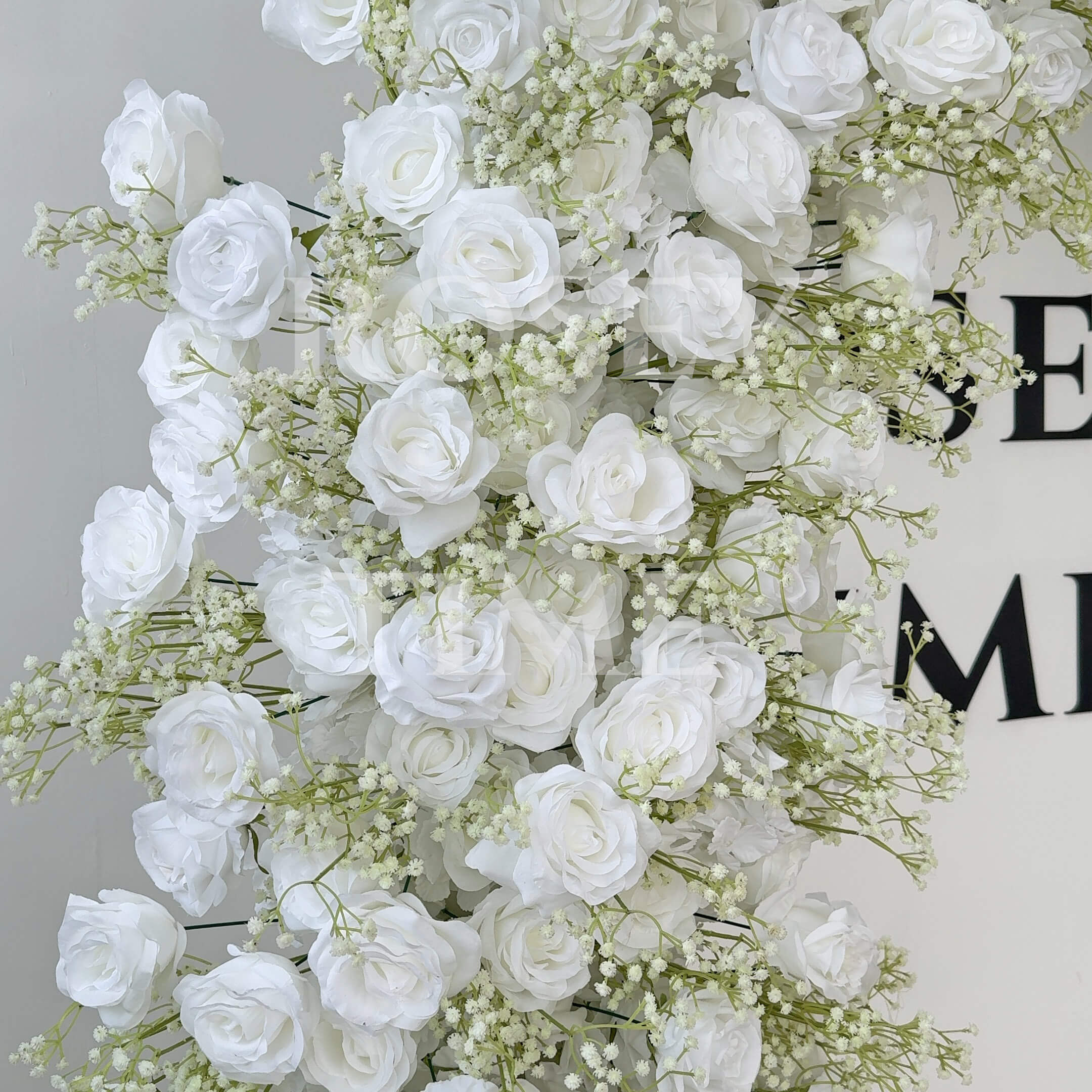 RoseyTime Wedding Flower Round Arch White Rose Hydrangea #RTA063