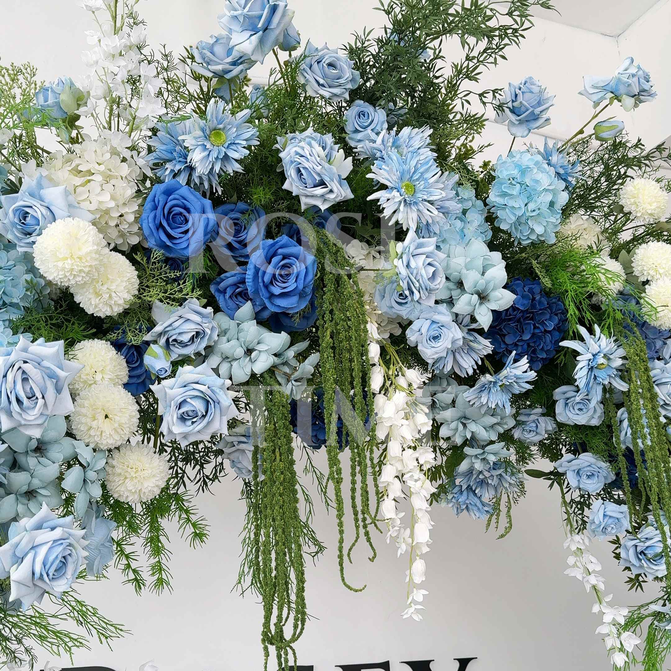 RoseyTime Blue Flower Arch n-shape Round Arch #RTA149