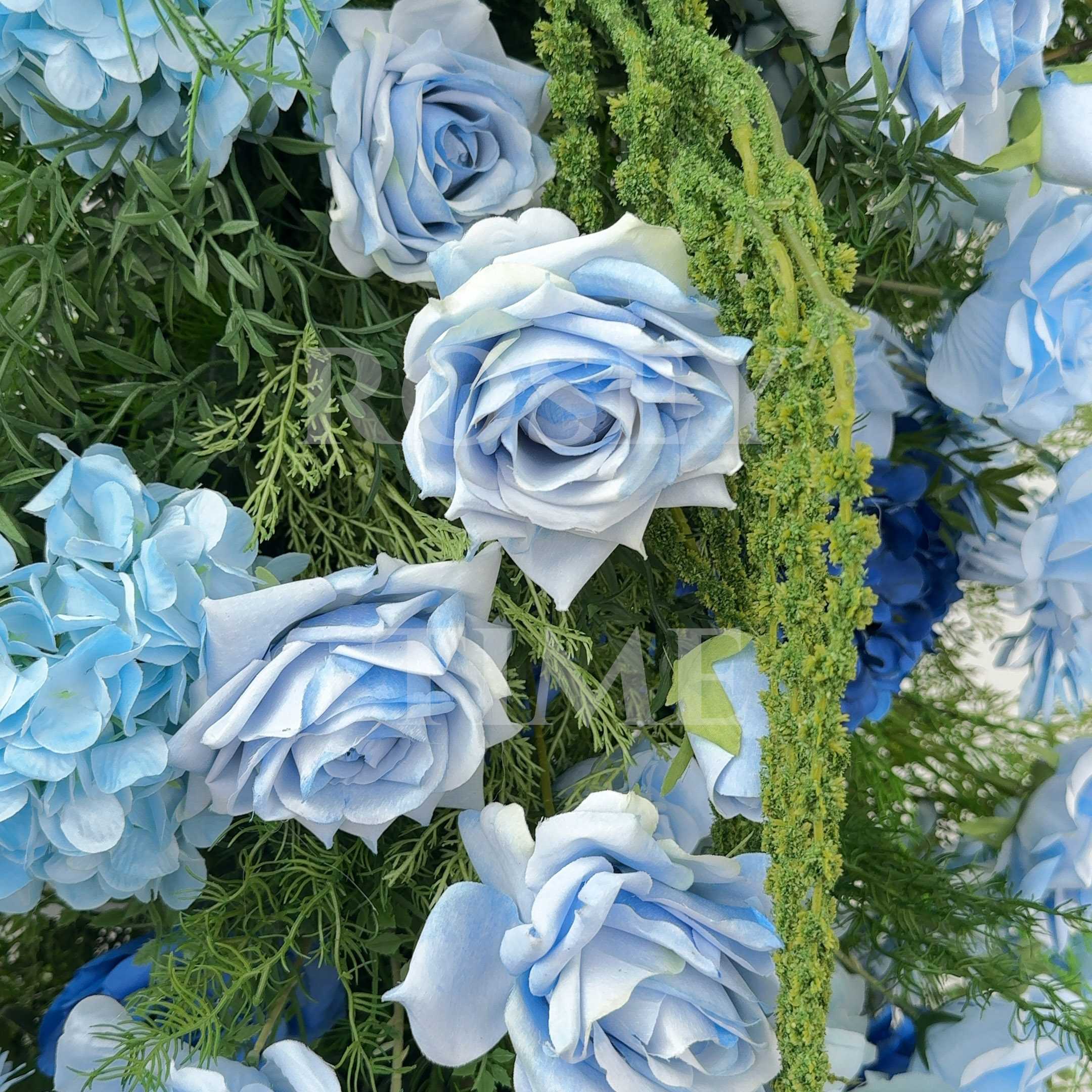 RoseyTime Blue Flower Arch n-shape Round Arch #RTA149