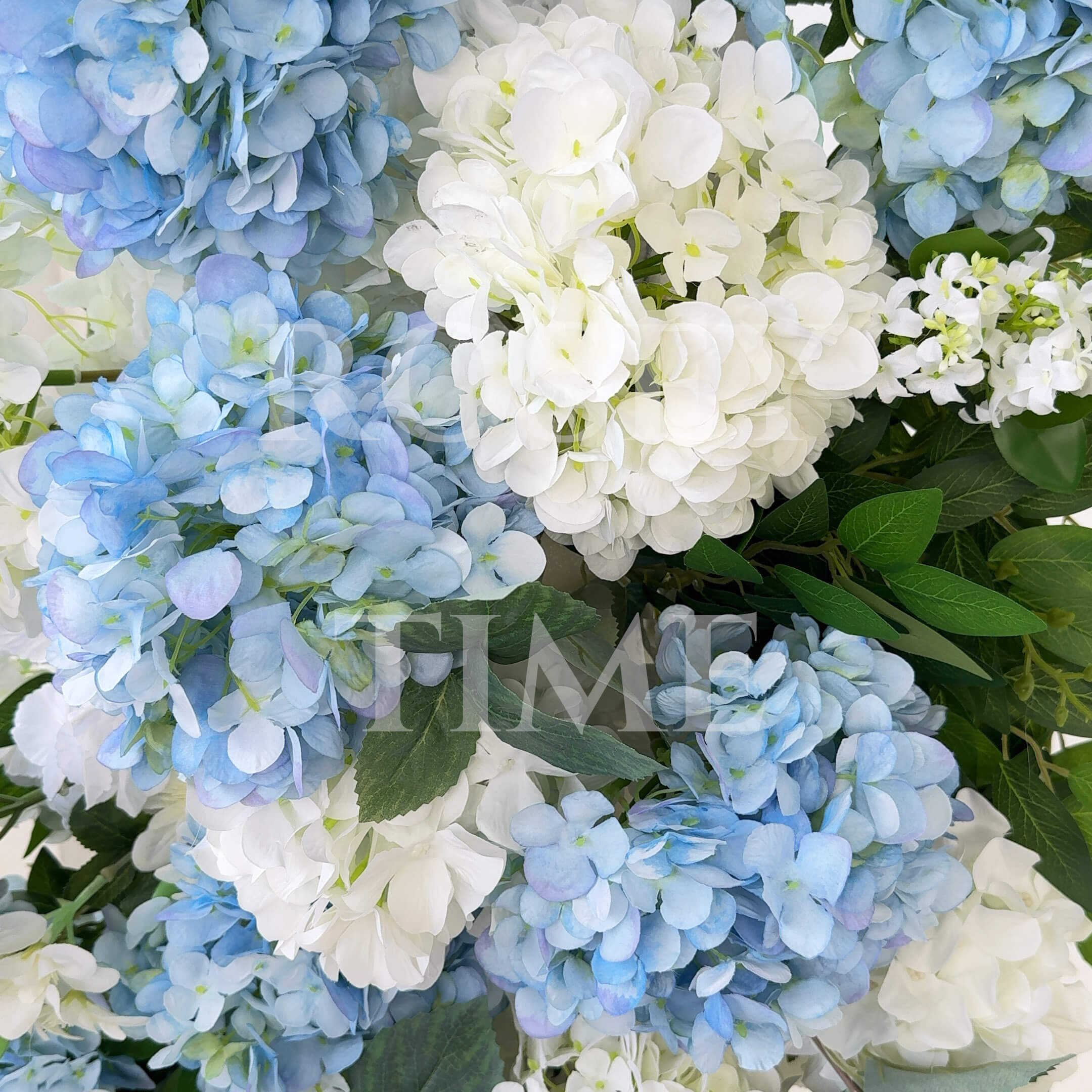 RoseyTime Blue&White Hydrangea Flower Arch n-shape Round Arch #RTA130