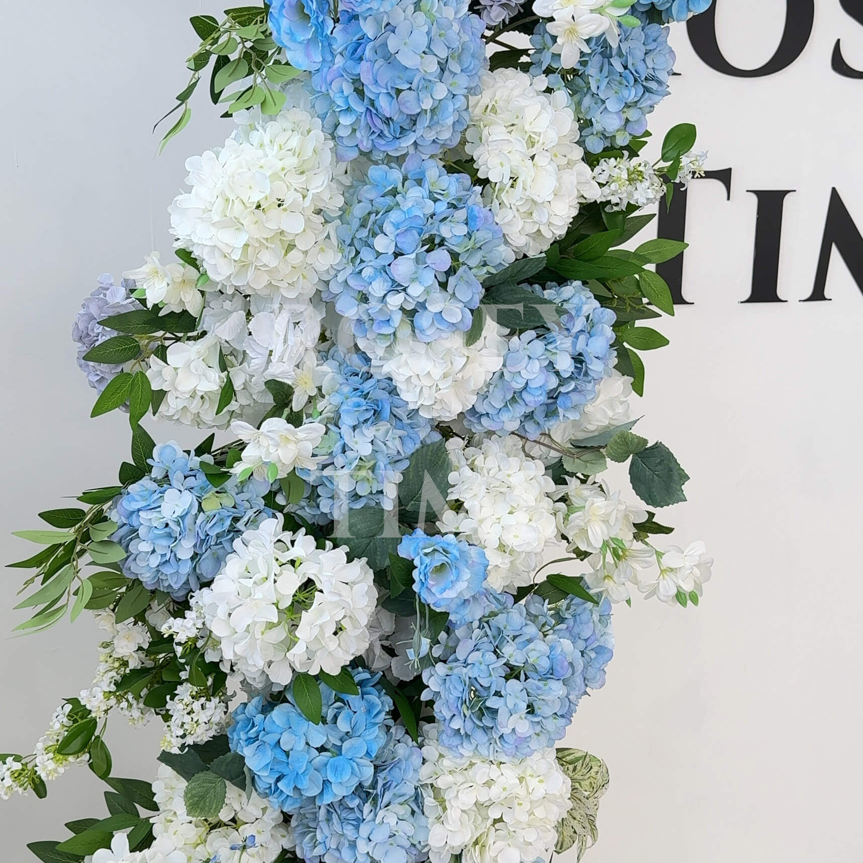 RoseyTime Blue&White Hydrangea Flower Arch n-shape Round Arch #RTA130
