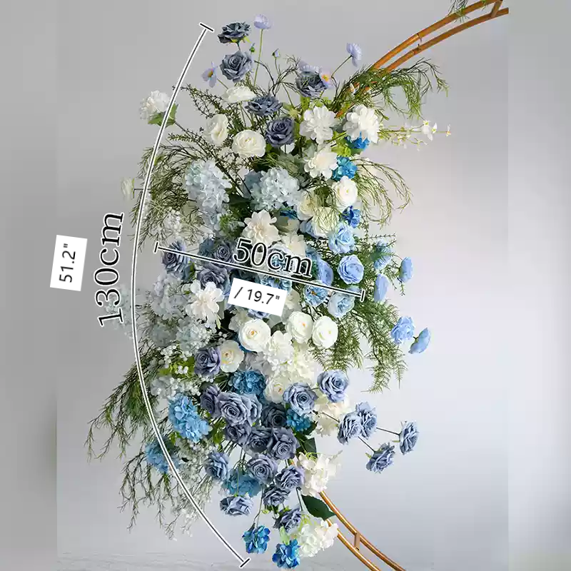 Roseytime Dusty Blue Flower Set Summer Flower Arch Arrangement #RTA116