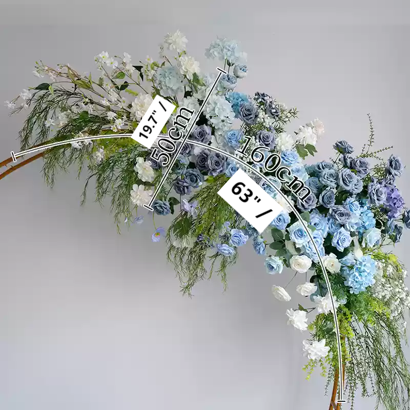 Roseytime Dusty Blue Flower Set Summer Flower Arch Arrangement #RTA116
