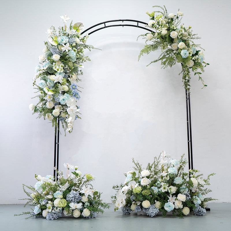 Roseytime Blue&Green Flower Set Summer Flower Arch Arrangement #RTA115