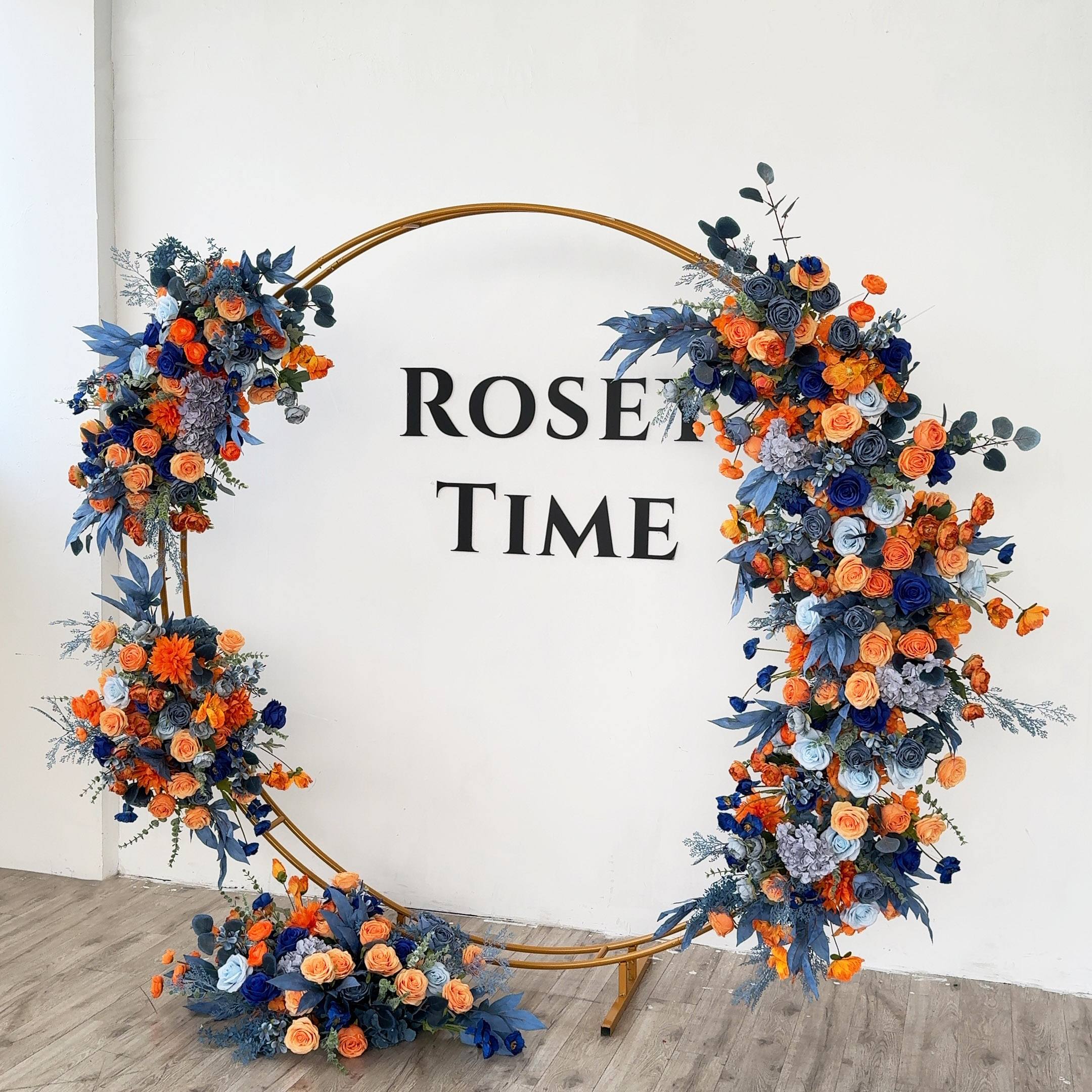 Roseytime Orange&Blue Flower Set Flower Arch Arrangement #RTA036