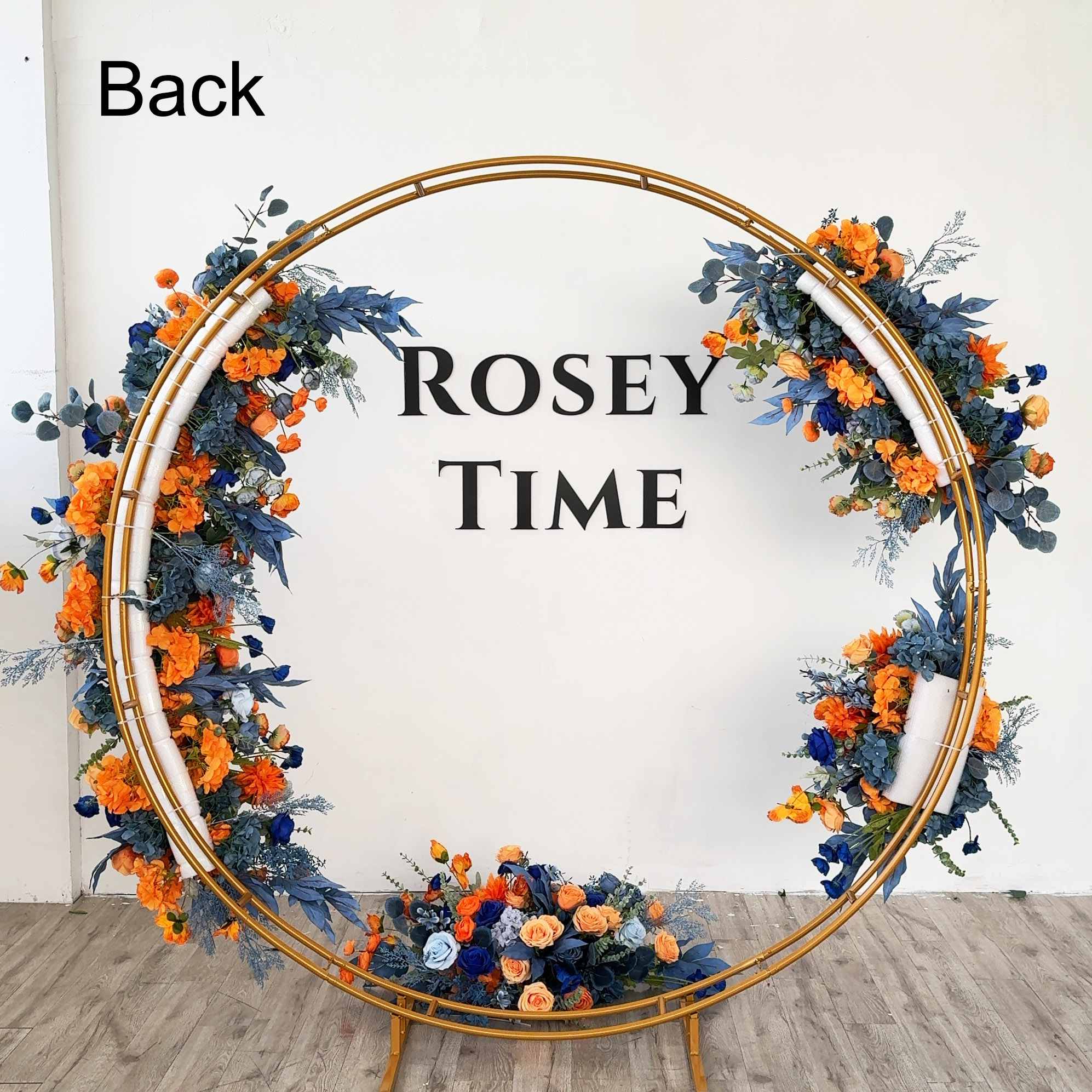 Roseytime Orange&Blue Flower Set Flower Arch Arrangement #RTA036