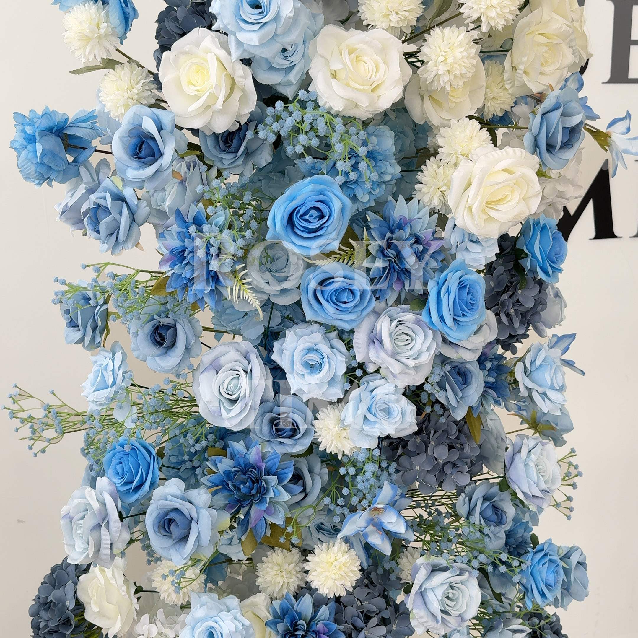 💥BF-Sale: Blue Flower Pillars Set with Frame #RTP042