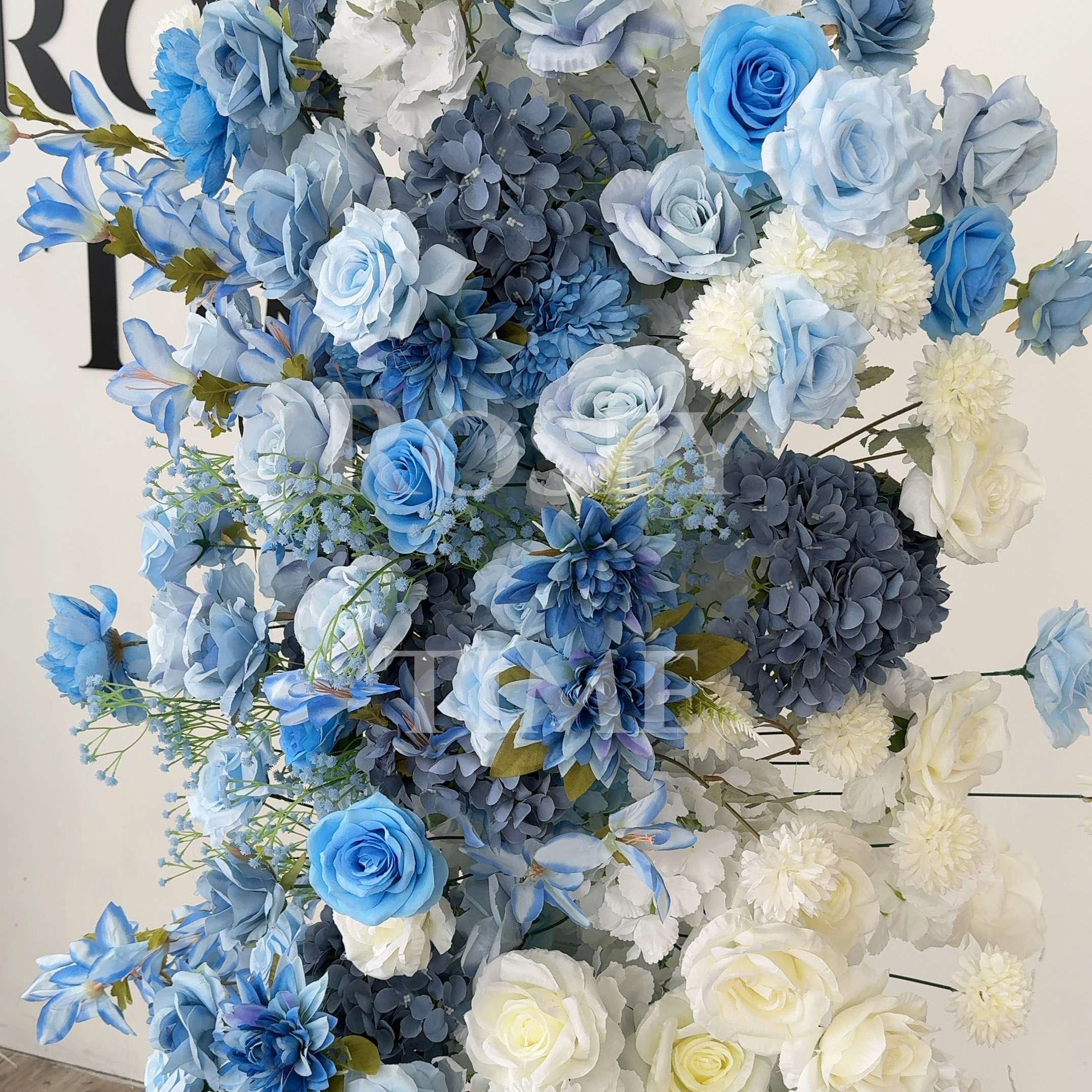 💥BF-Sale: Blue Flower Pillars Set with Frame #RTP042