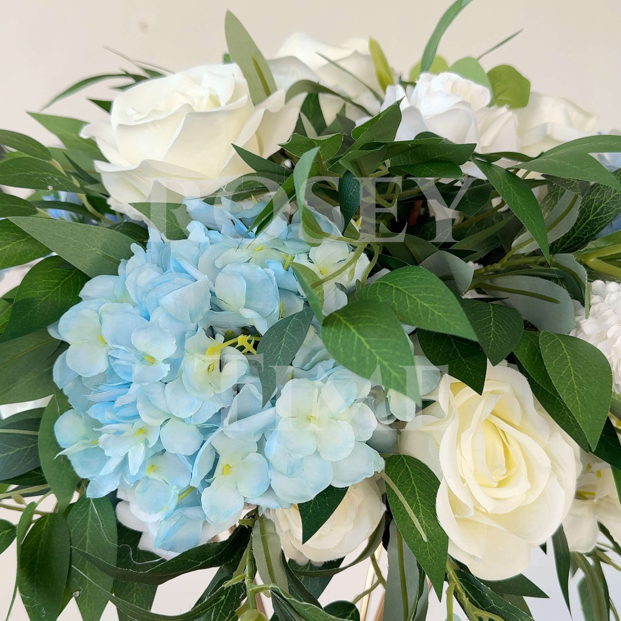 Roseytime White&Blue Hydrangea Flower Ball #RTB100