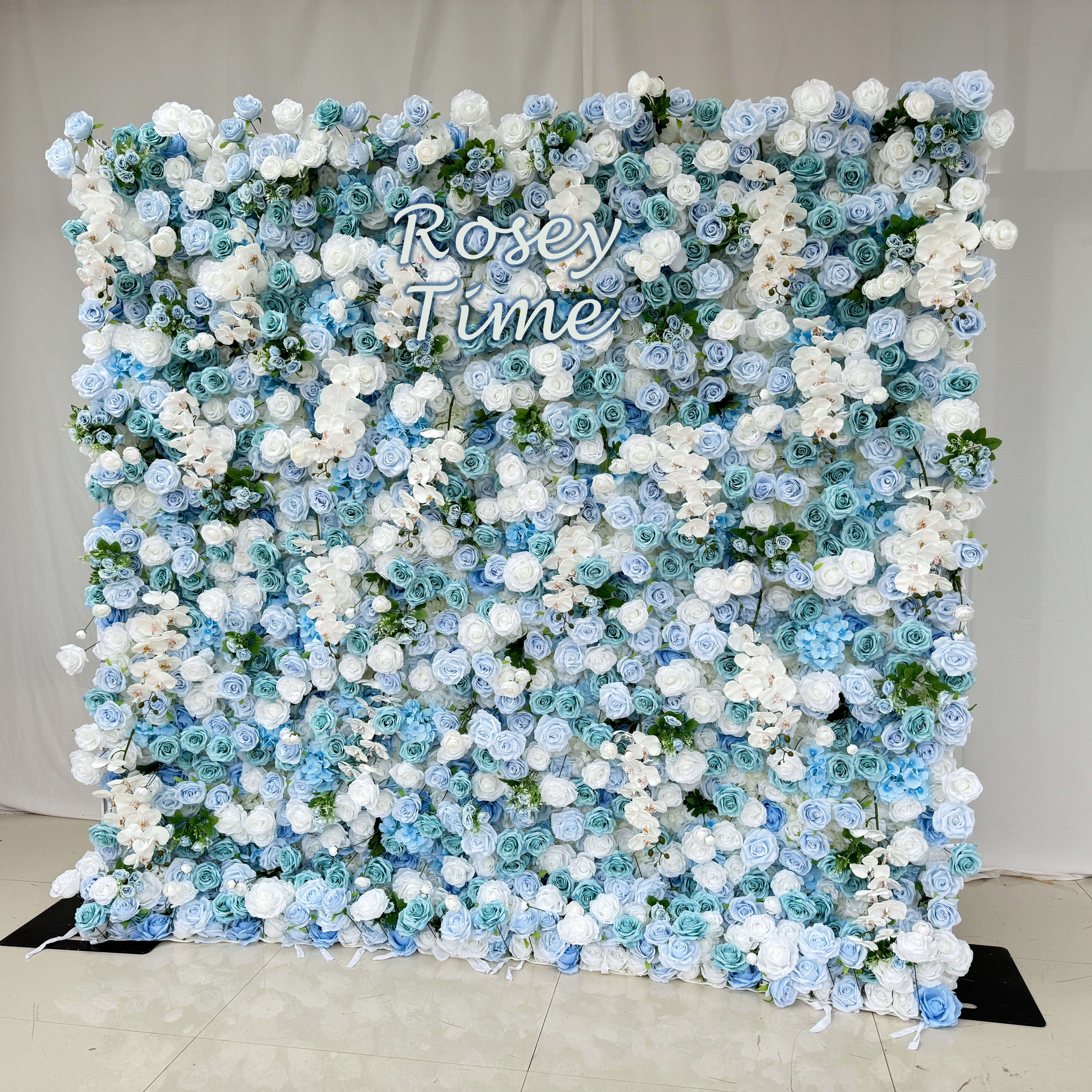 blue flower wall