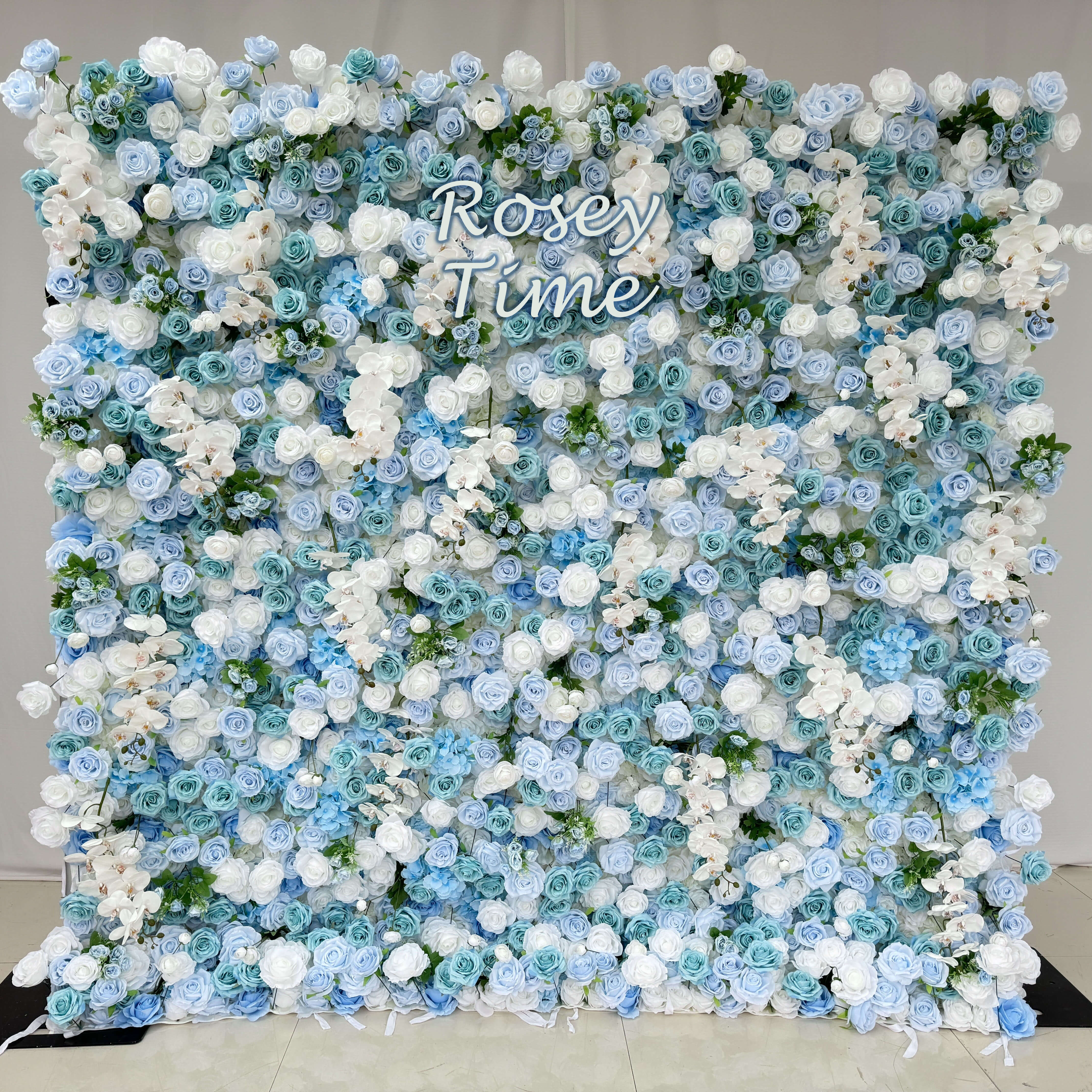 blue flower wall