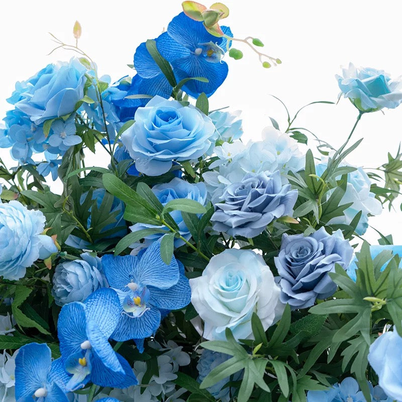 RoseyTime Blue Flower Round Arch With Frame #RTA077