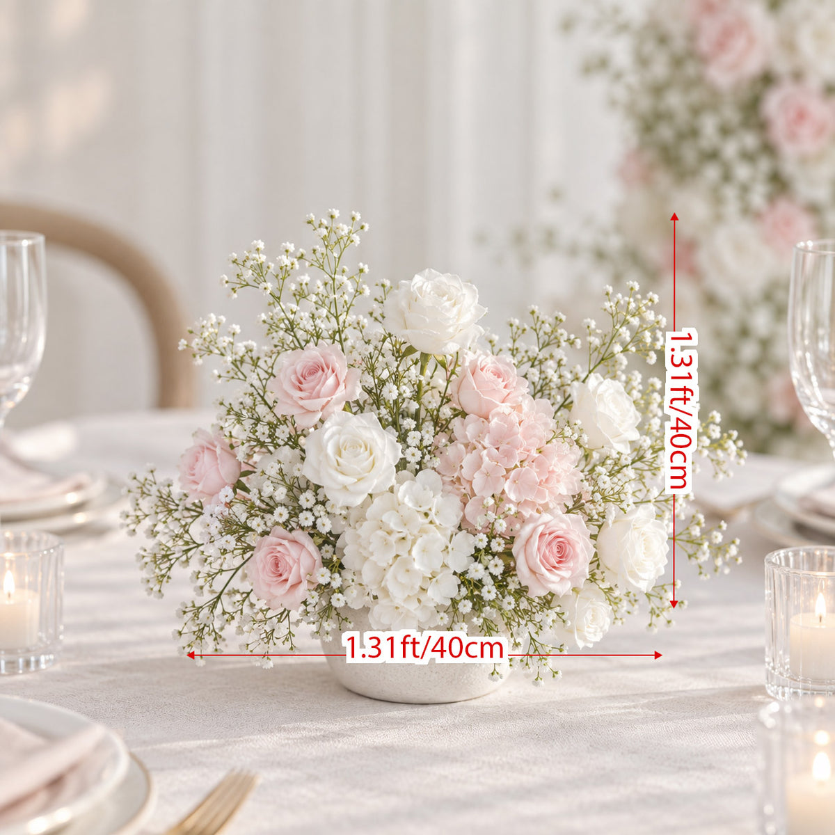 Roseytime Blush Pink Table Flower Arrangement #RTT054