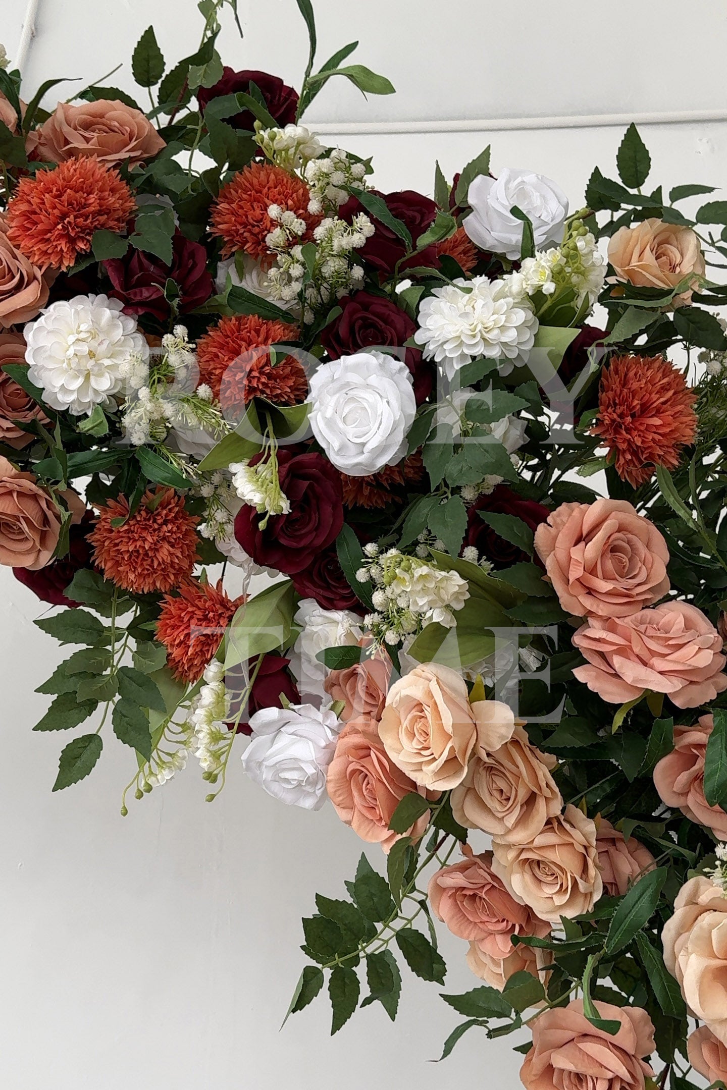 RoseyTime Bordeaux Harvest Flower Arch n-shape Round Arch #RTA133