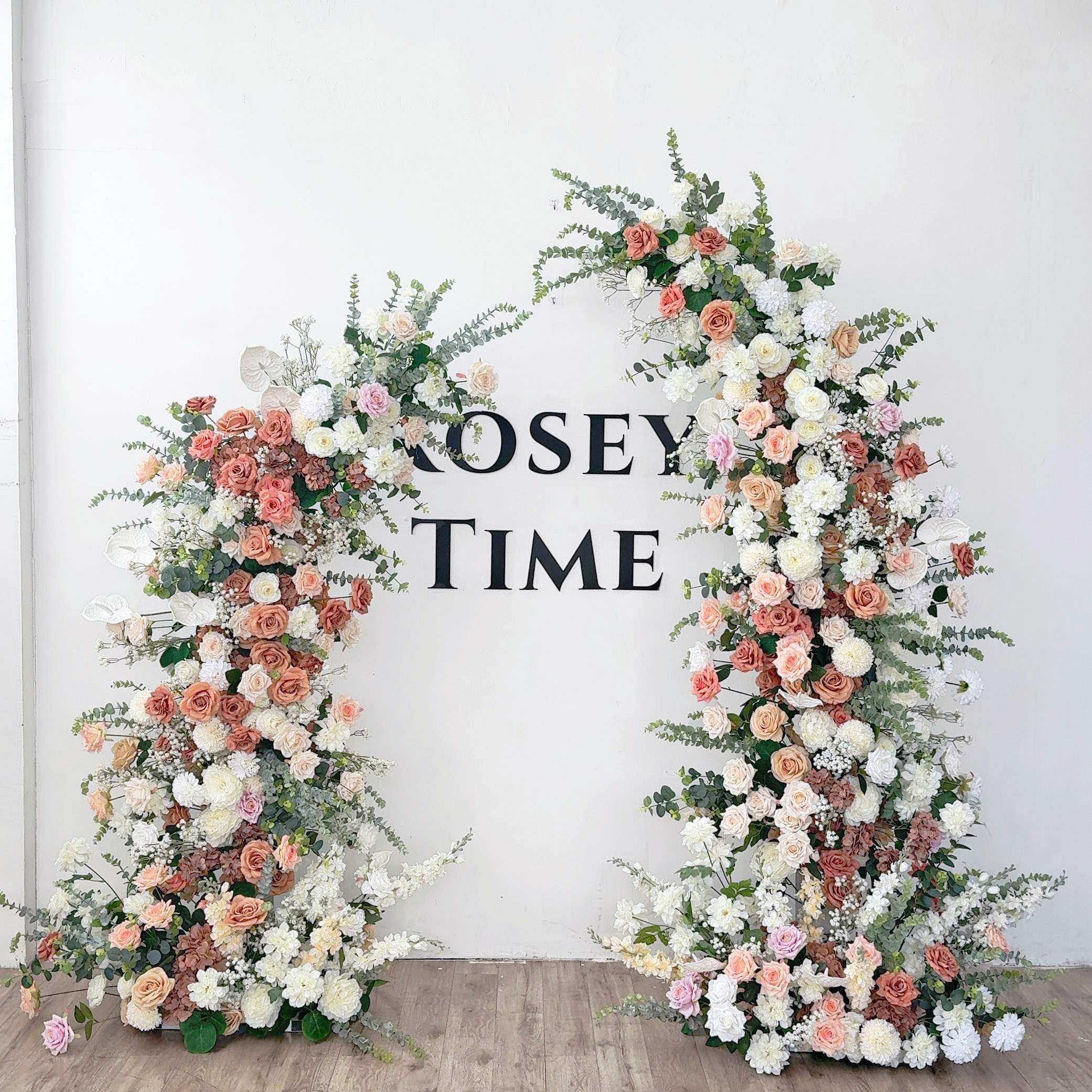 Roseytime Flower Pillars Arch with Frame #RTP015