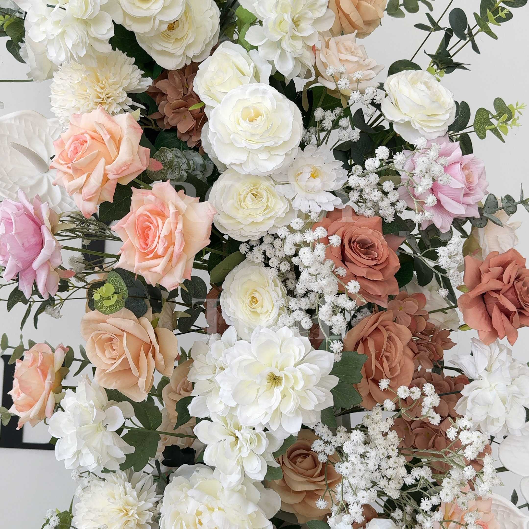 Roseytime Flower Pillars Arch with Frame #RTP015