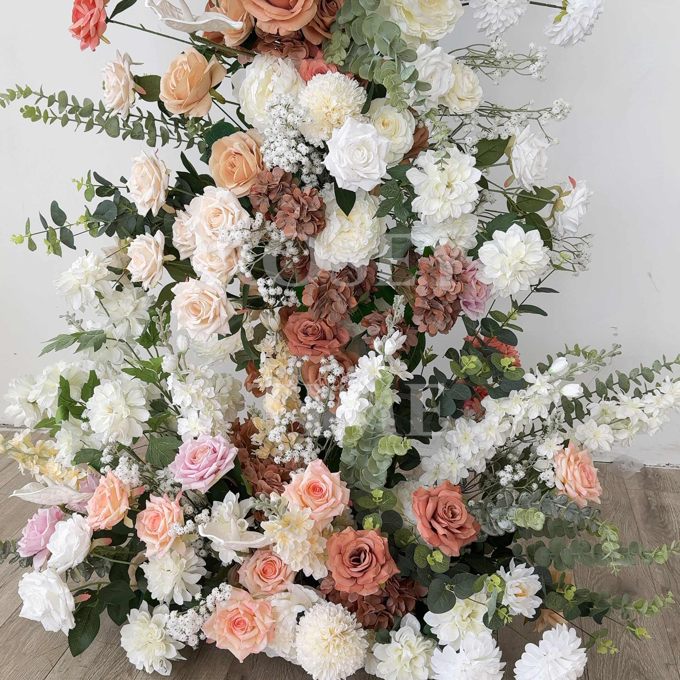 Roseytime Flower Pillars Arch with Frame #RTP015