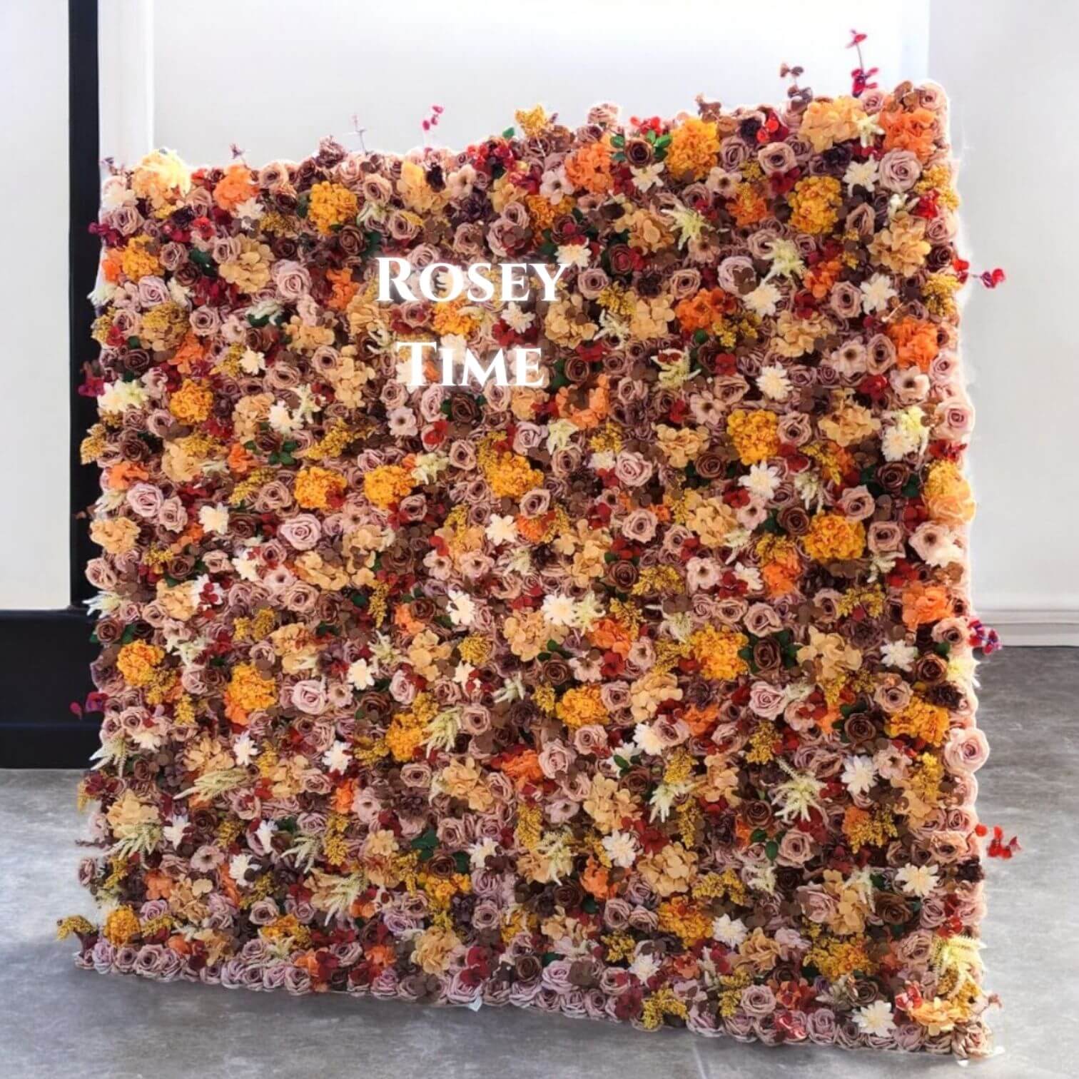 š„BF-SALE: 5D Retro Brown Flower Wall Roll Up Fabric Back #RTW233