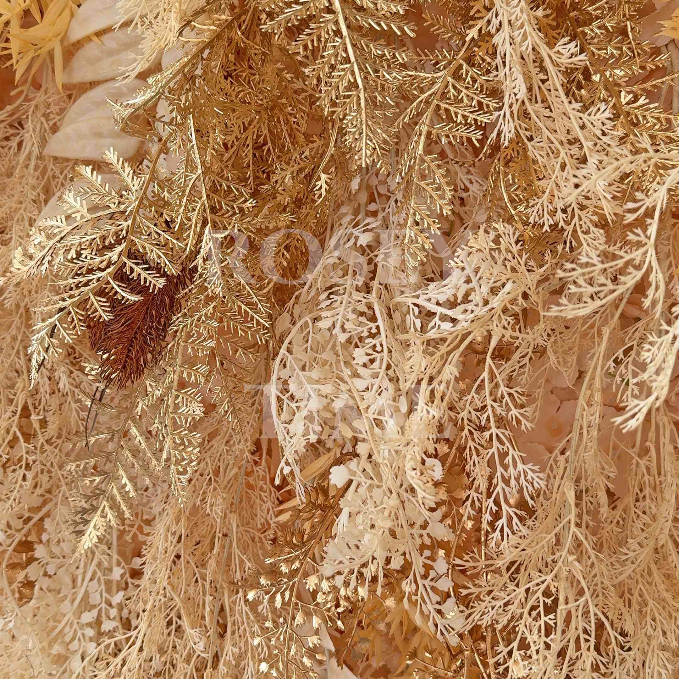 Roseytime 5D Tan Pampas Wall Backdrop Rolling Up Fabric Back #RTW327