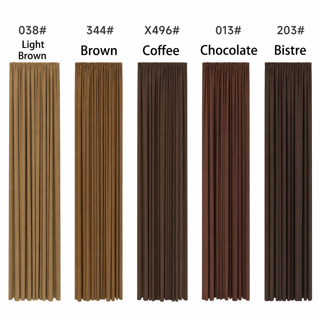 RoseyTime Coffee/Brown Colors Wavy/Wave Wedding Stretch Drapes Set 16pc
