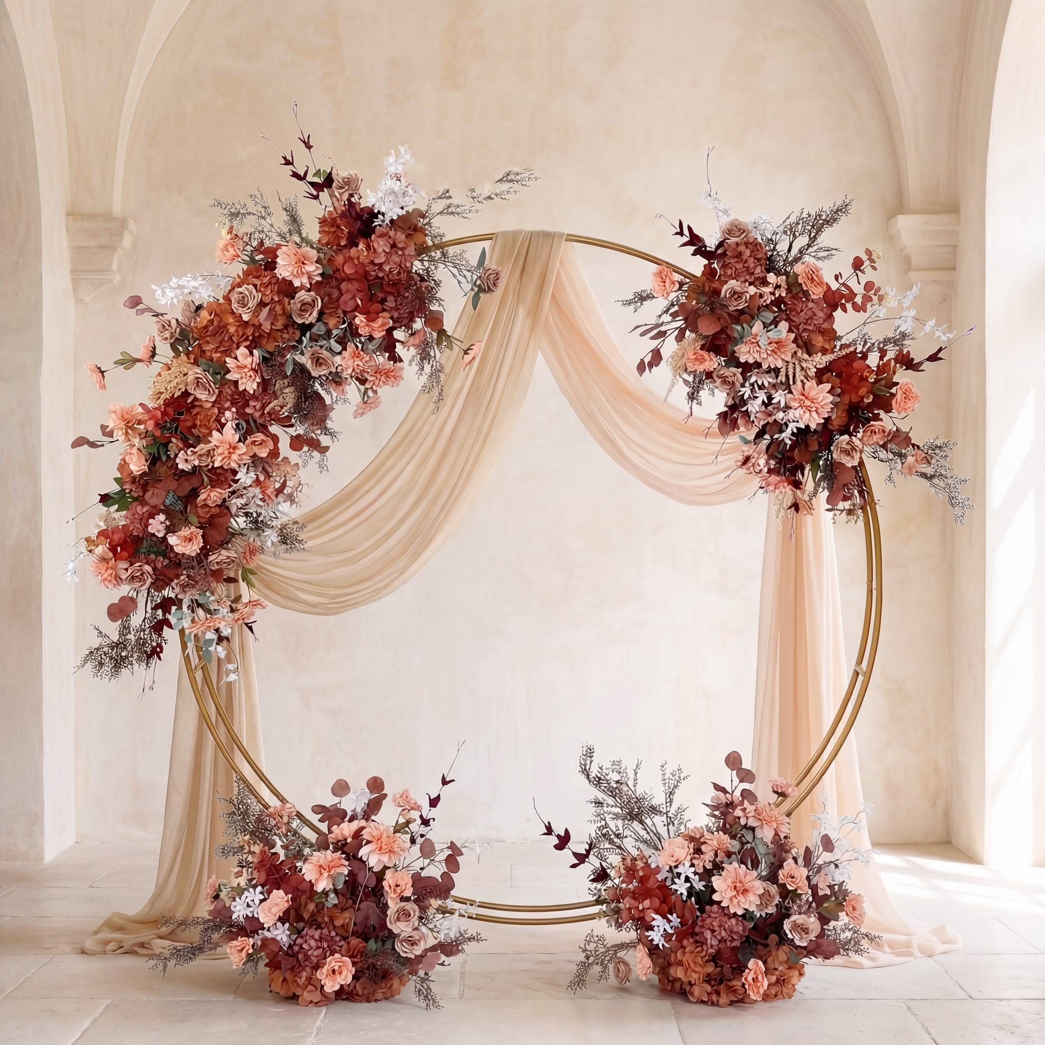 Roseytime Brown Flower Set Autumn Flower Arch Arrangement #RTA038