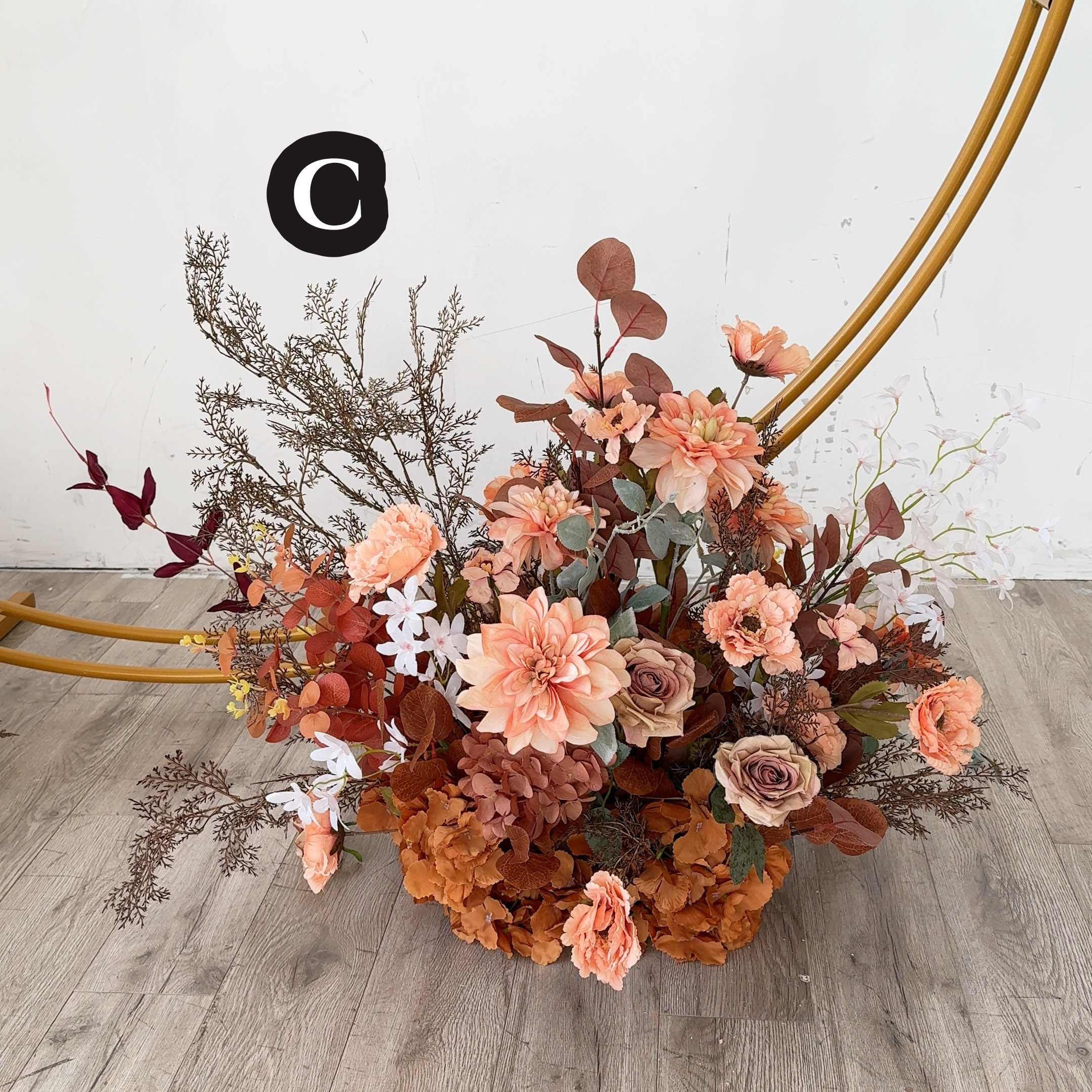 Roseytime Brown Flower Set Autumn Flower Arch Arrangement #RTA038