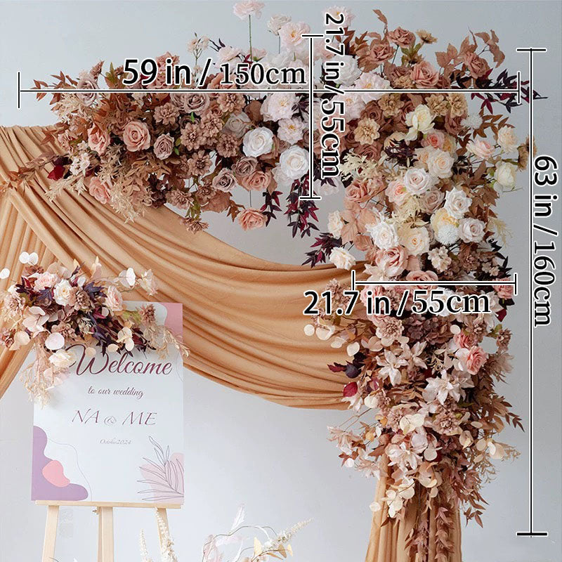 G1-Sale: Autumn Brown Arch Flowers Decor Set For Wedding&Event