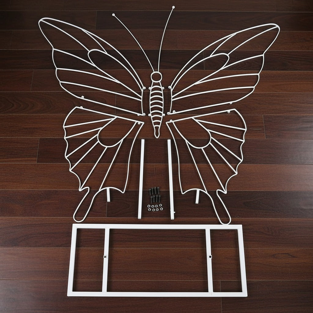 Roseytime Black Tulle Butterfly Backdrop Wall Roll Up Fabric Back #RTW397