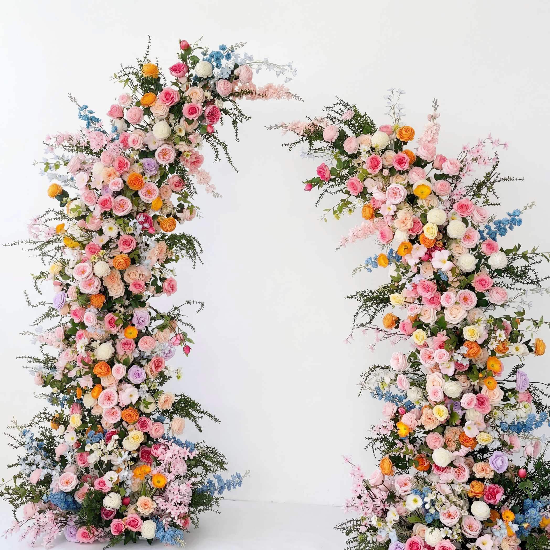 Roseytime Colorful Flower Pillars Arch with Frame #RTP006