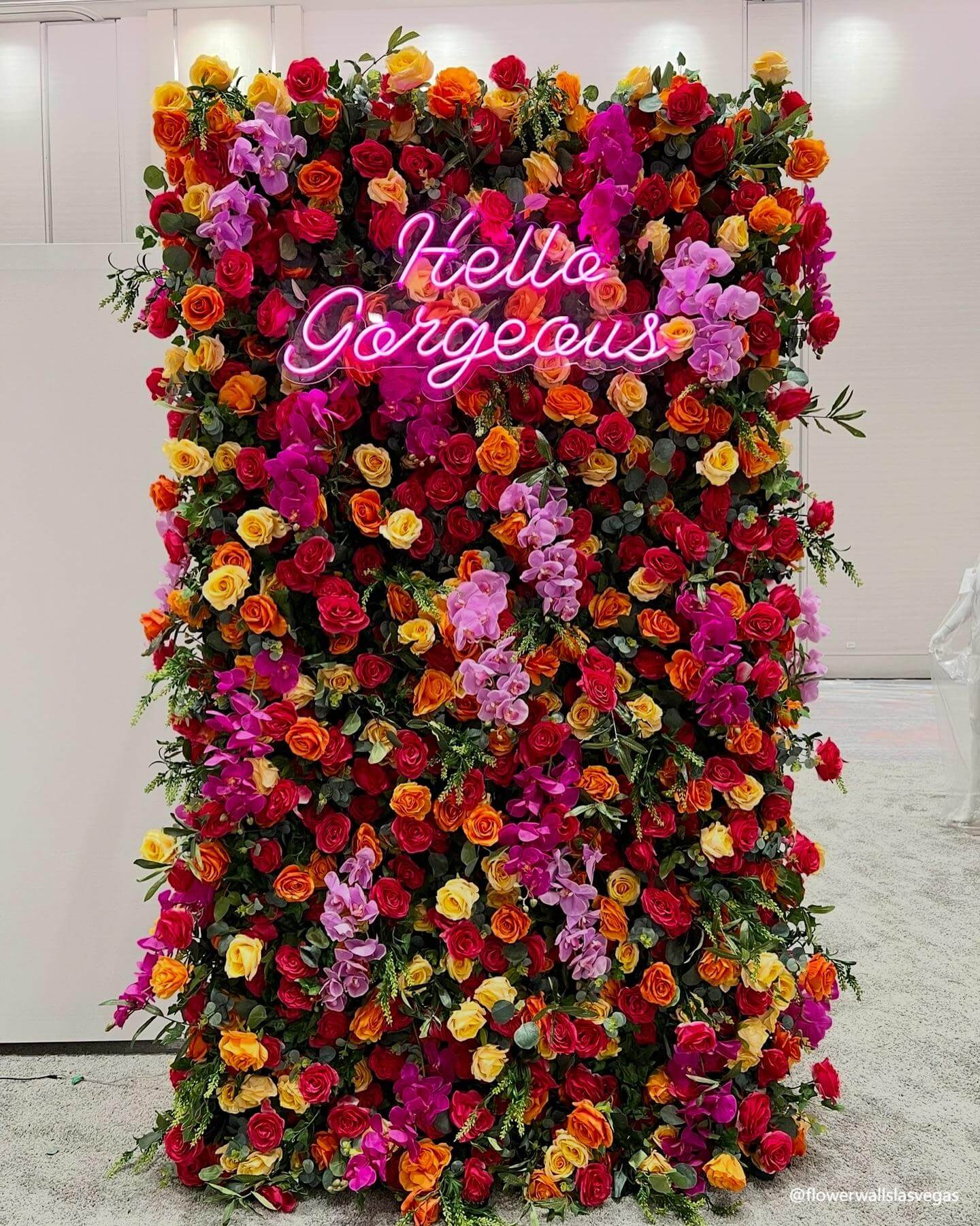 Roseytime 5D Red Purple Flower Wall Roll Up Fabric Back#RTW052
