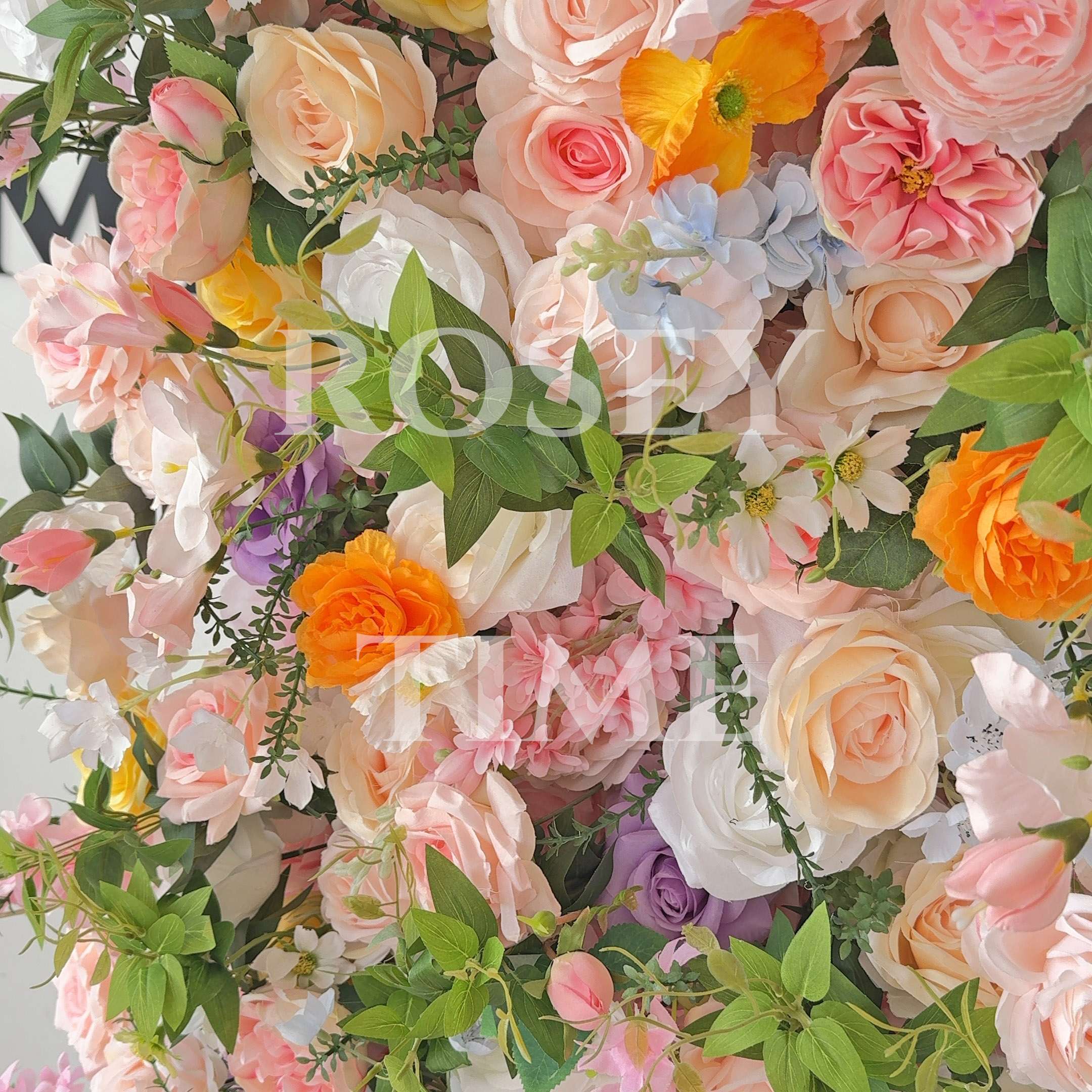 Roseytime Colorful Square Flower Arch Fabric Back#RTA383