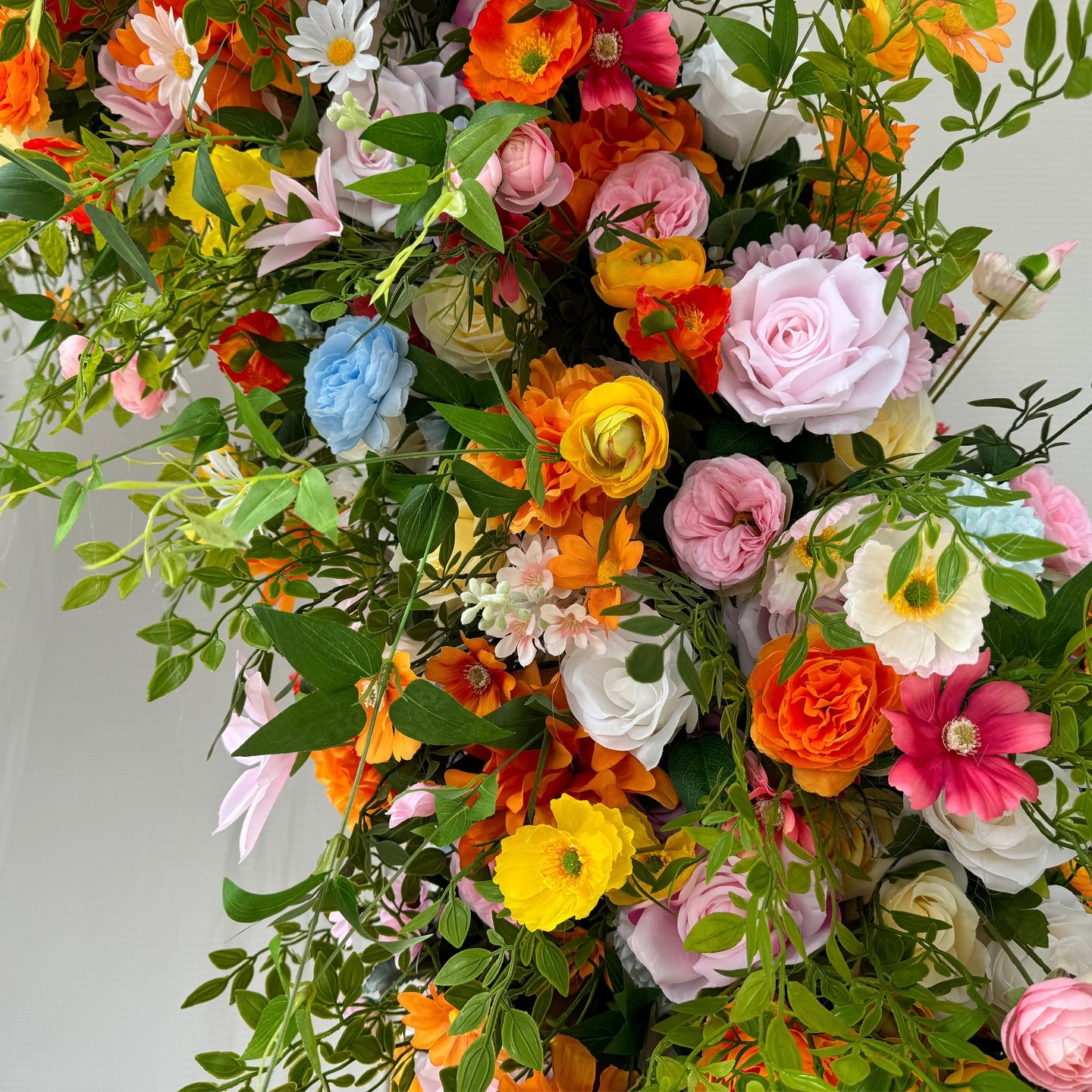 Roseytime Colorful Flower Round Arch With Frame #RTA023