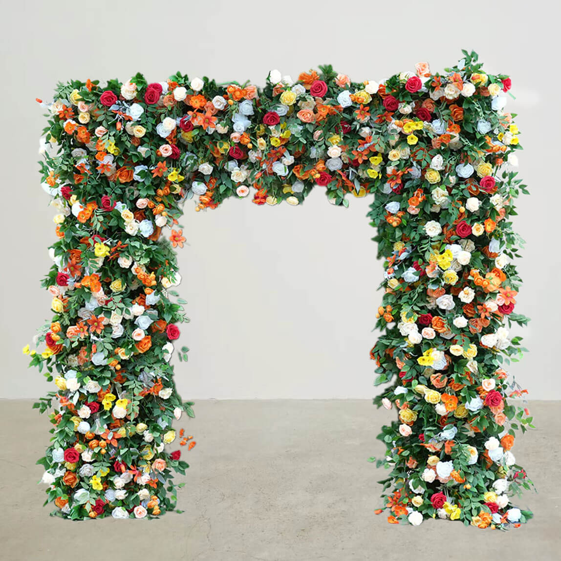 Roseytime Colorful Square Flower Arch Fabric Back#RTA052