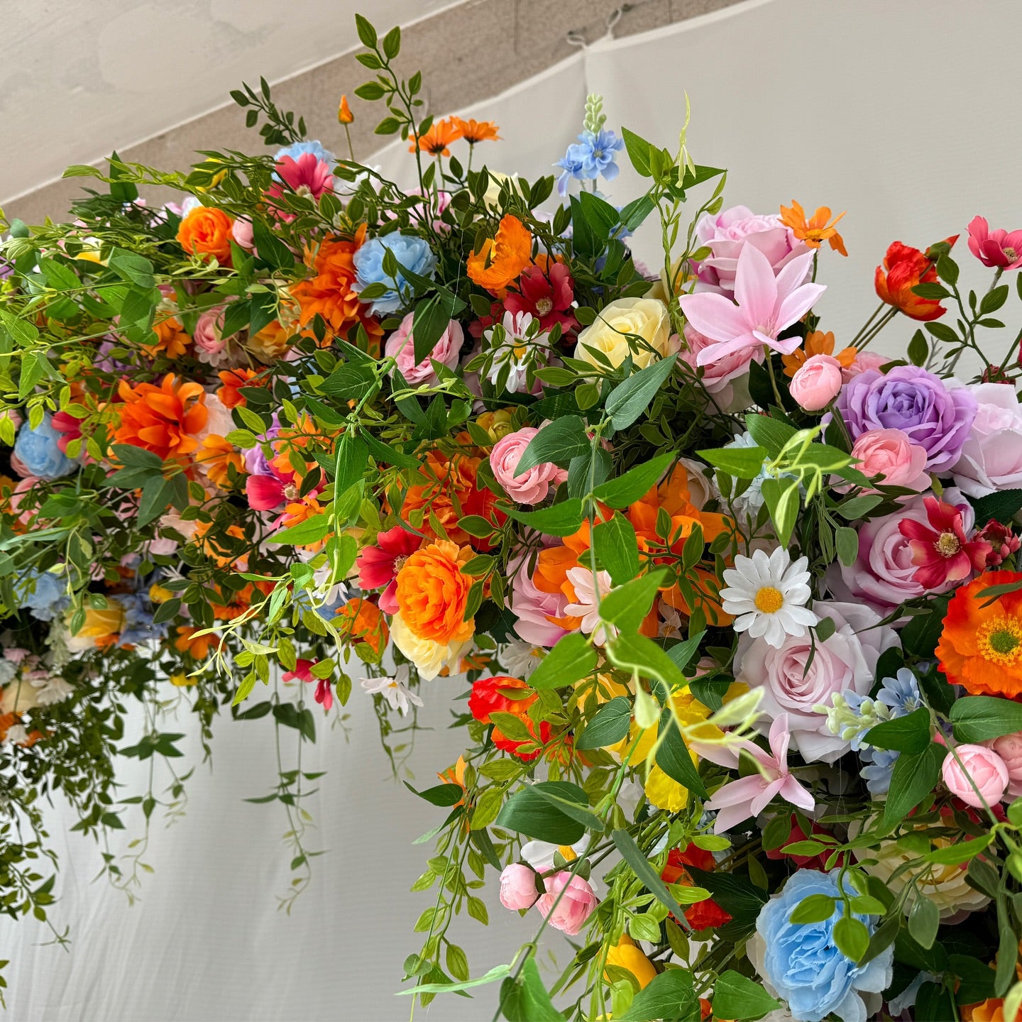 Roseytime Colorful Flower Round Arch With Frame #RTA023