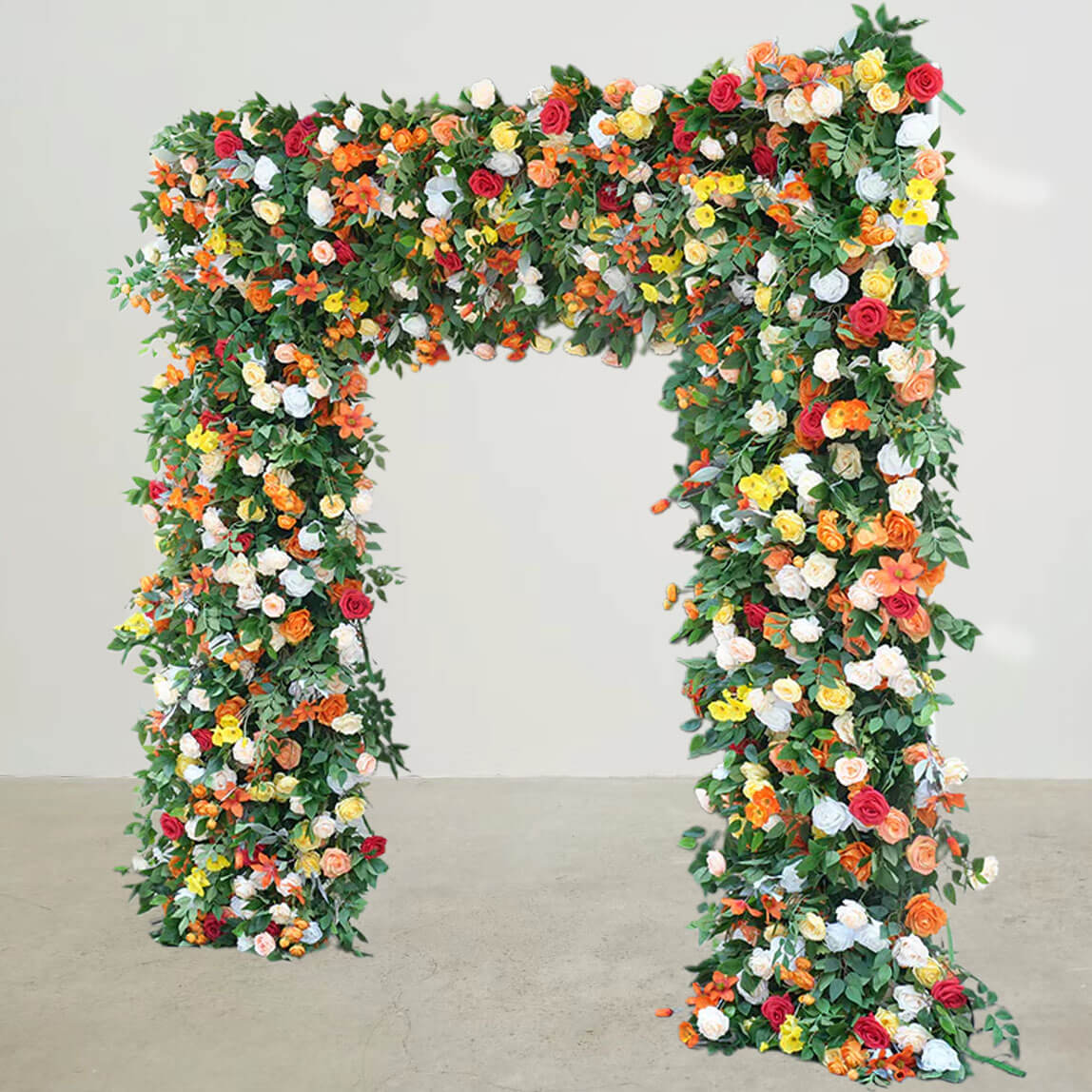 Roseytime Colorful Square Flower Arch Fabric Back#RTA052